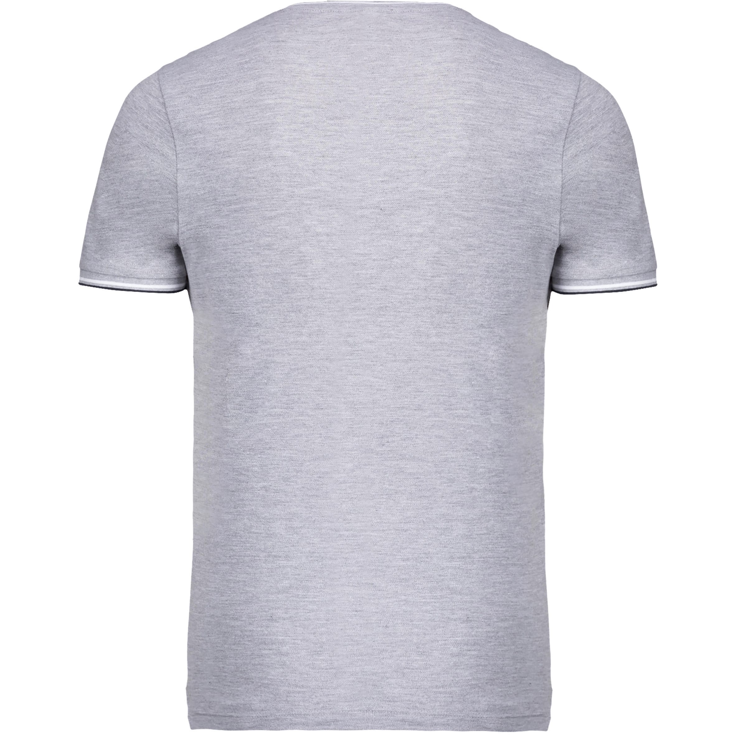 Heren-t-shirt piqué V-hals