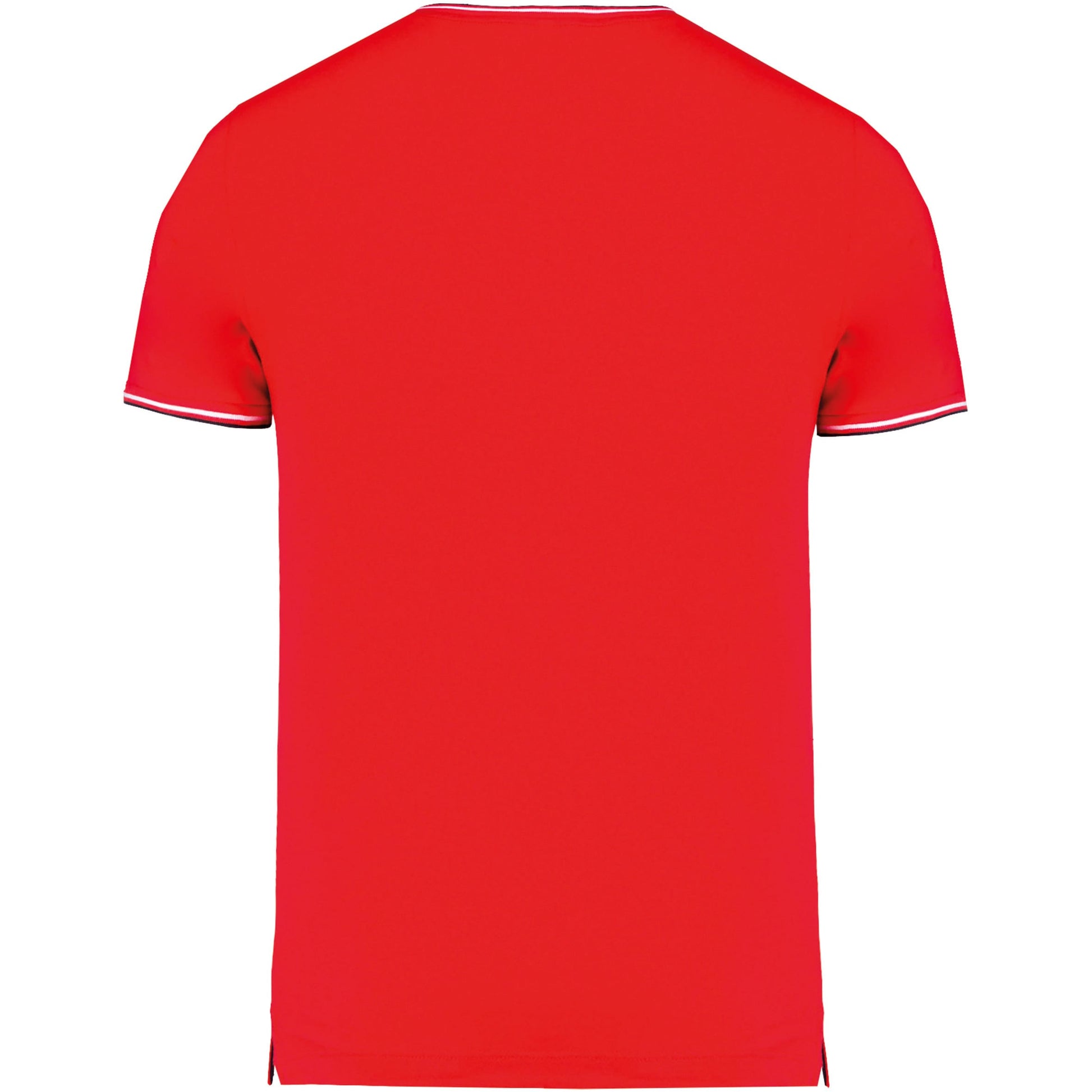Heren-t-shirt piqué V-hals