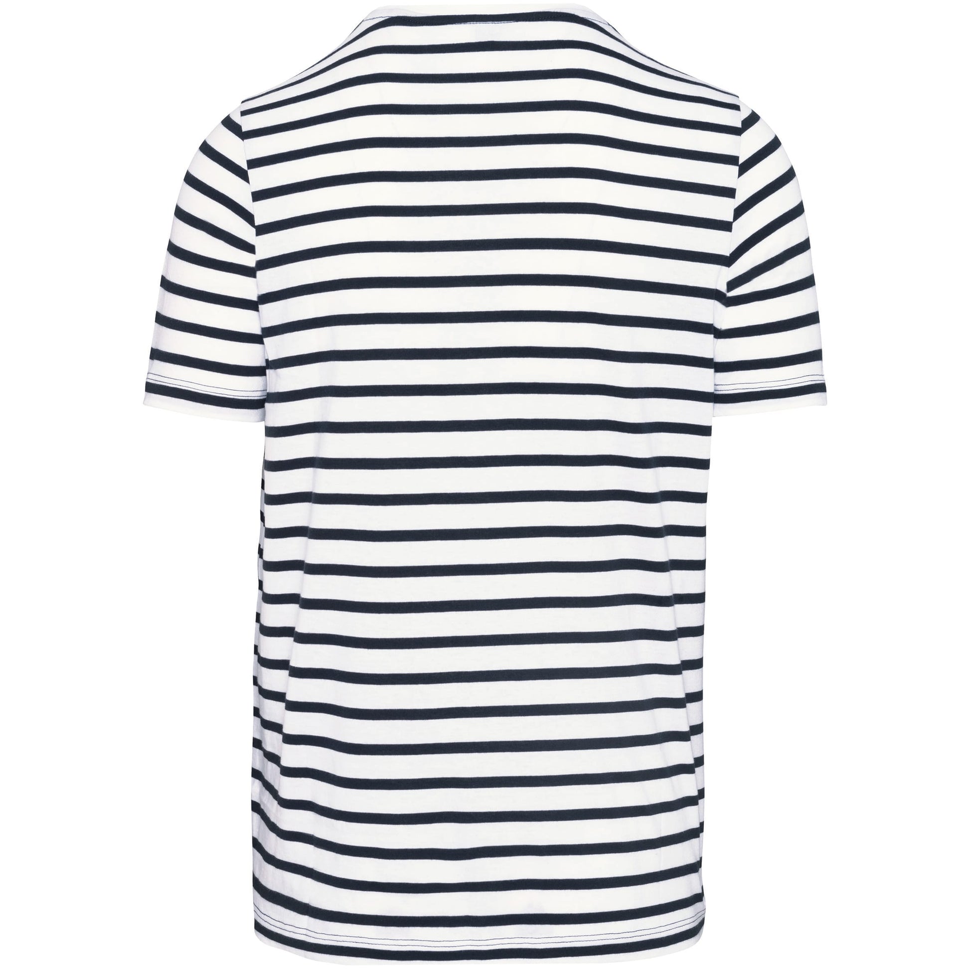 Gestreept T-shirt met zak en korte mouwen
