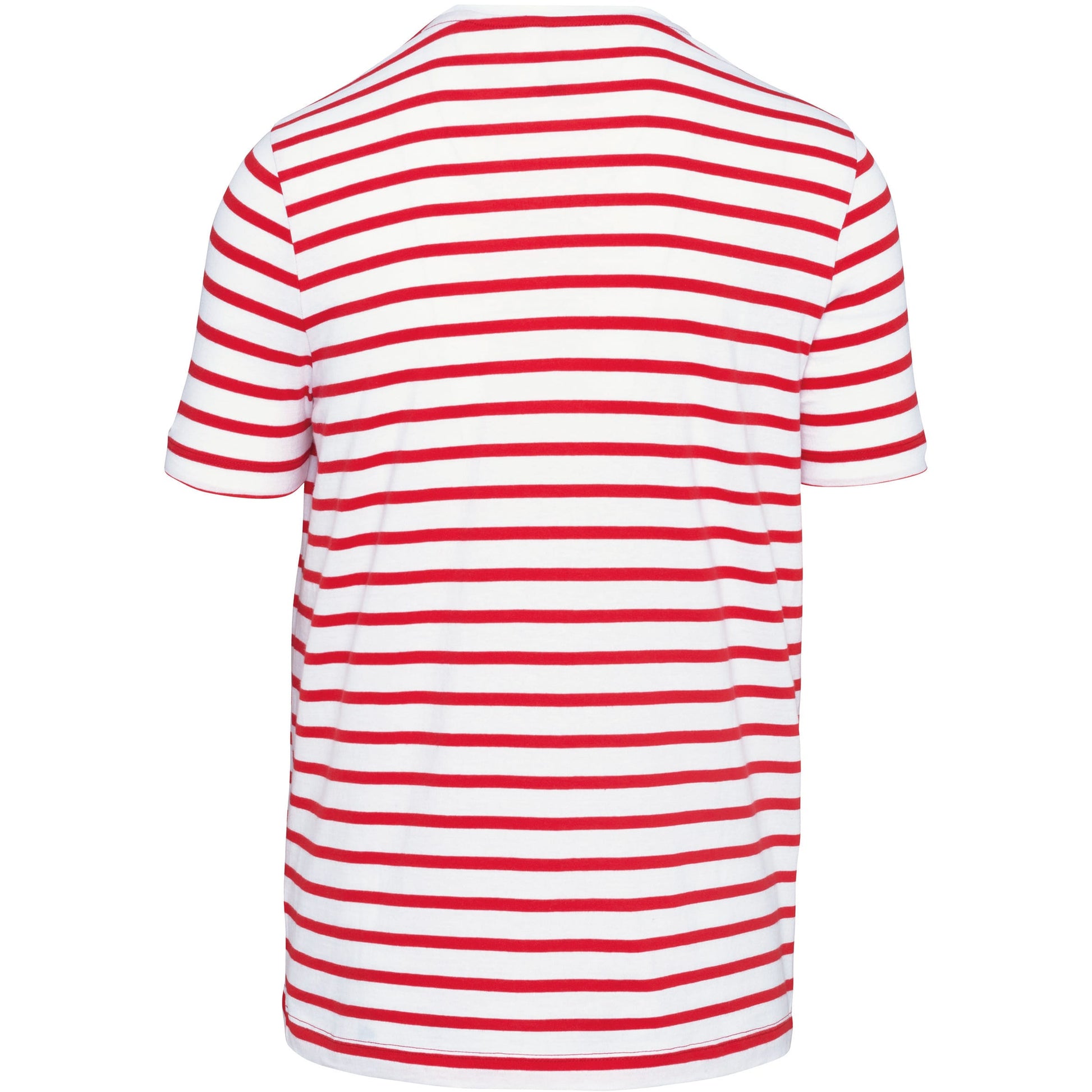 Gestreept T-shirt met zak en korte mouwen