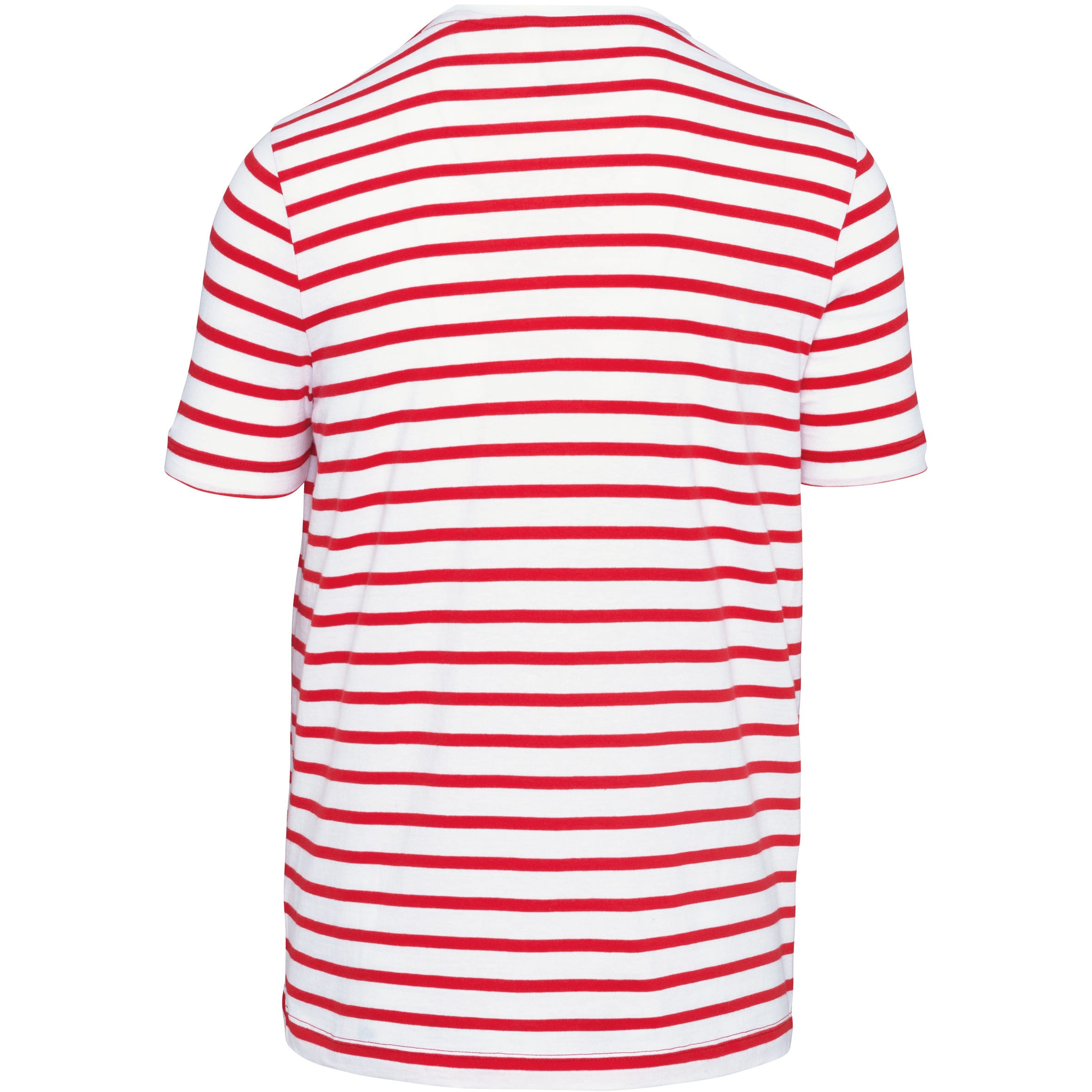Gestreept T-shirt met zak en korte mouwen