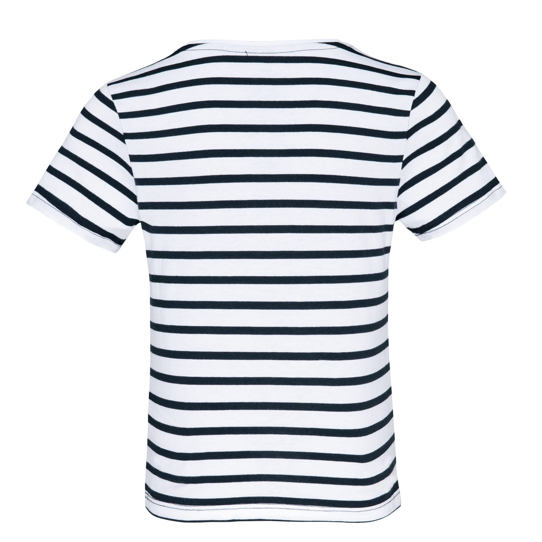 Gestreept T-shirt met zak en korte mouwen kids