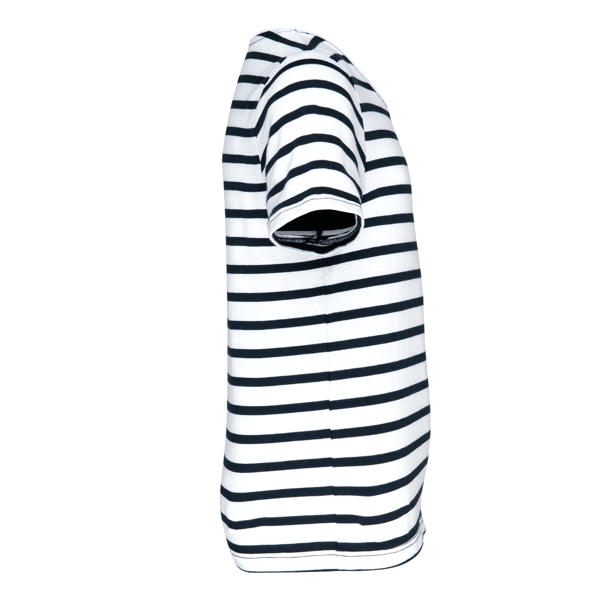 Gestreept T-shirt met zak en korte mouwen kids