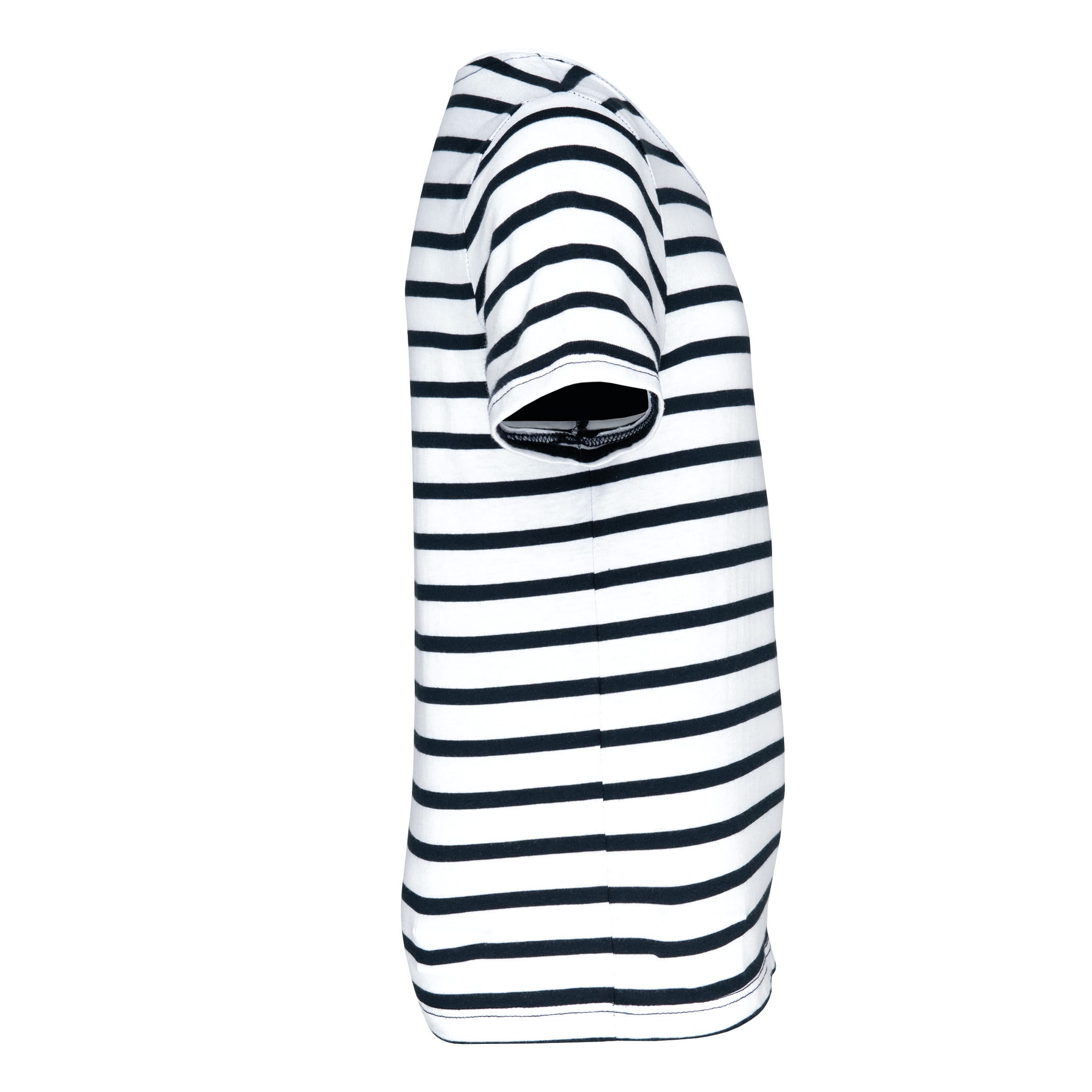 Gestreept T-shirt met zak en korte mouwen kids