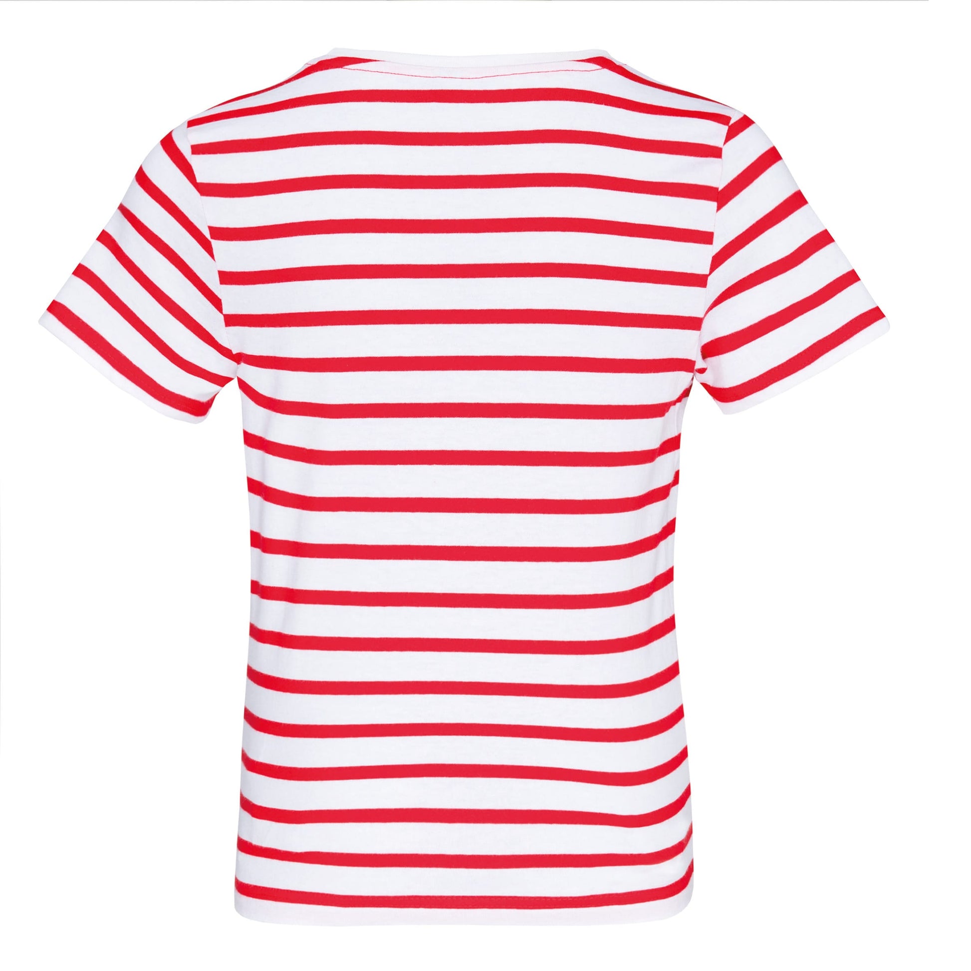 Gestreept T-shirt met zak en korte mouwen kids