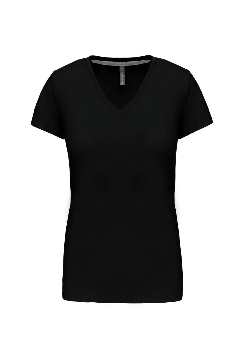 Dames T-shirt V-hals Korte Mouwen