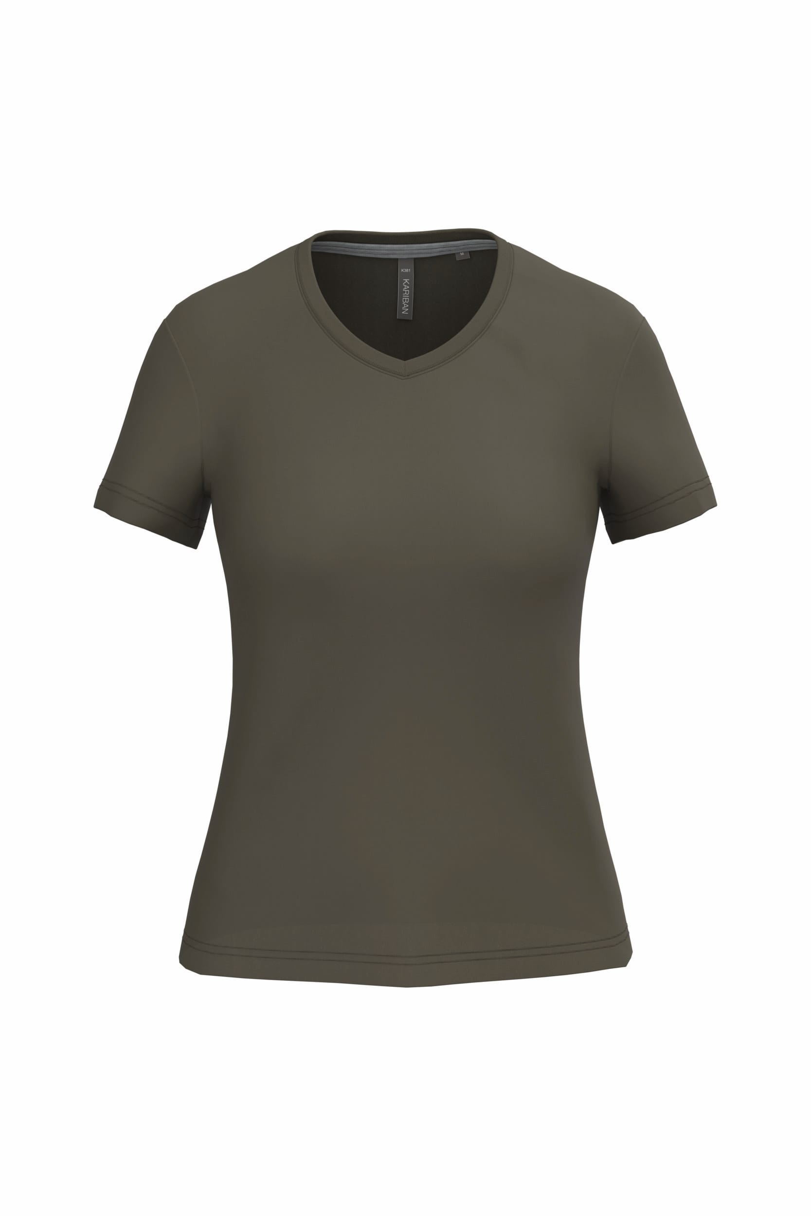 Dames T-shirt V-hals Korte Mouwen