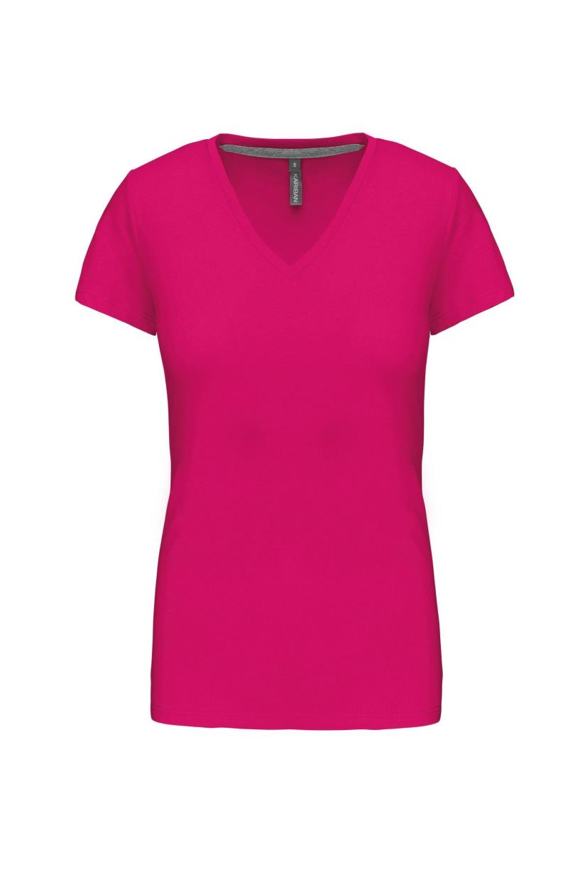 Dames T-shirt V-hals Korte Mouwen