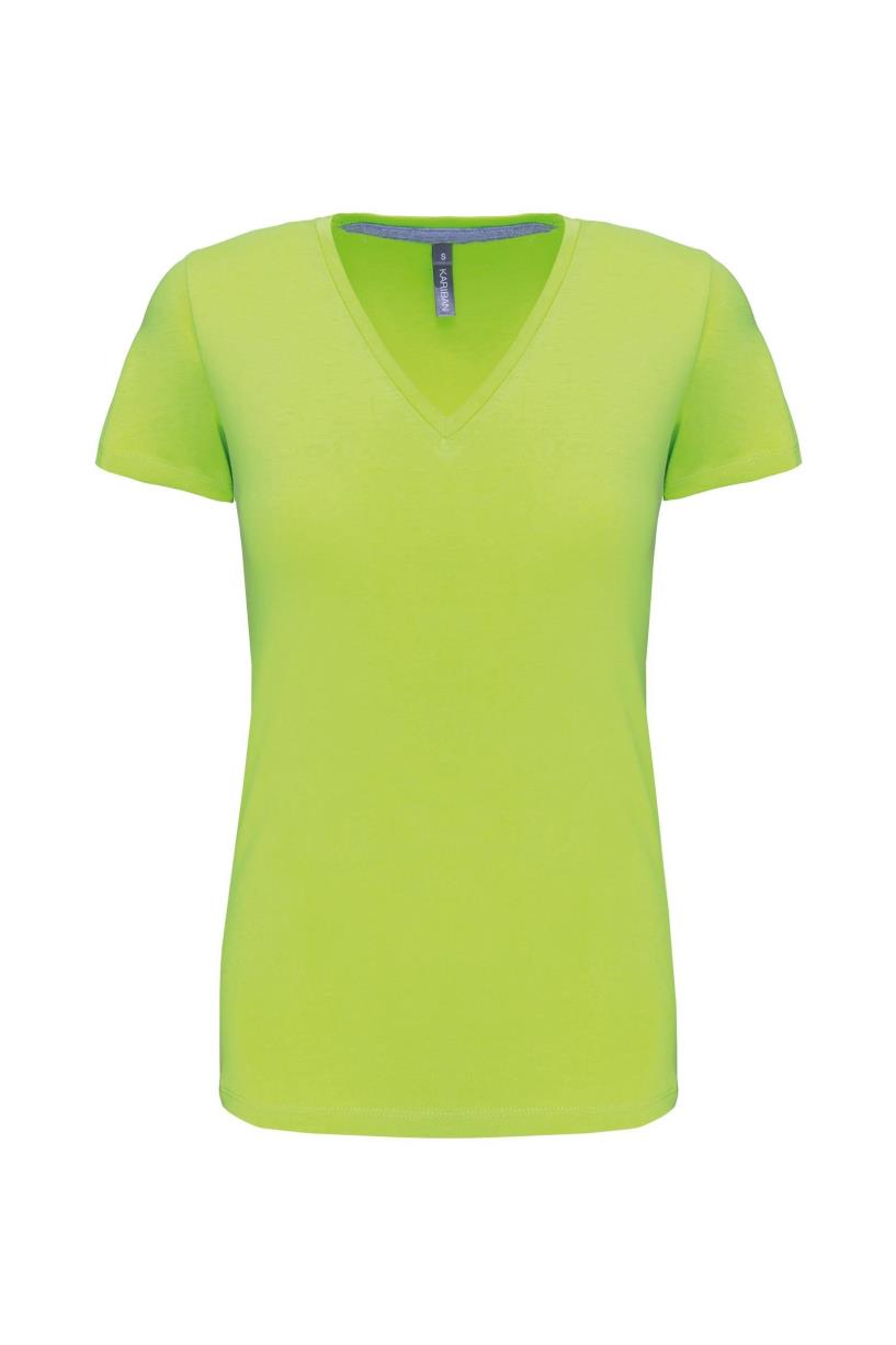 Dames T-shirt V-hals Korte Mouwen
