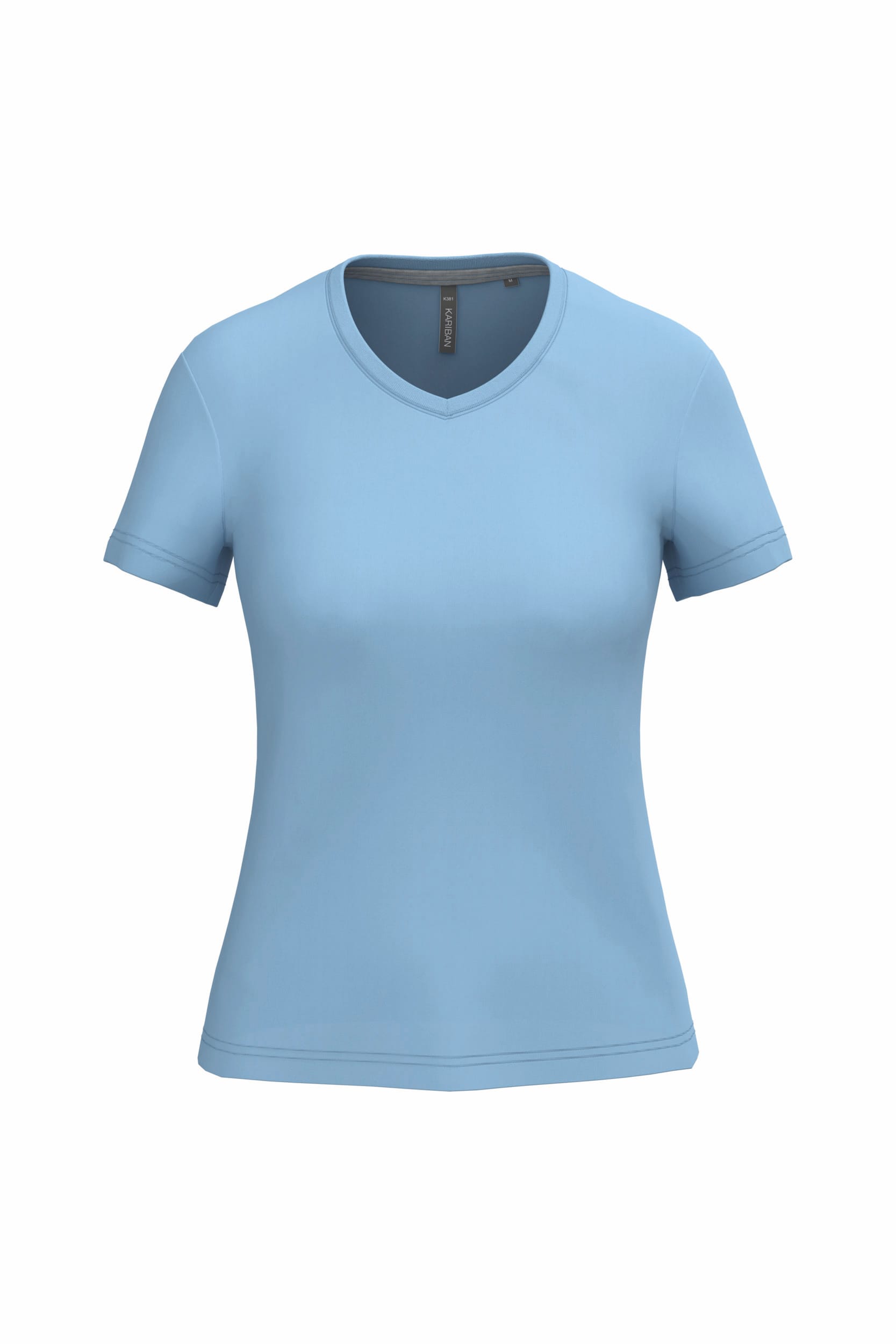 Dames T-shirt V-hals Korte Mouwen