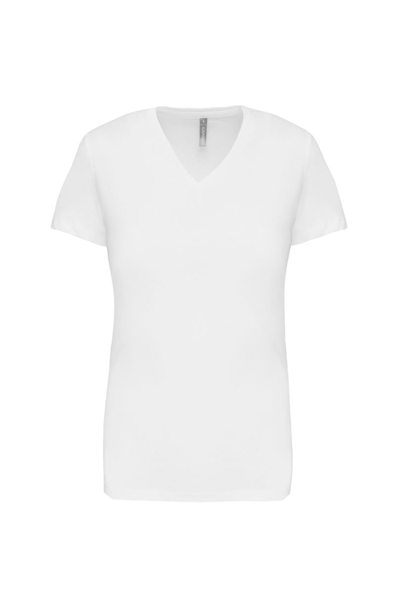 Dames T-shirt V-hals Korte Mouwen