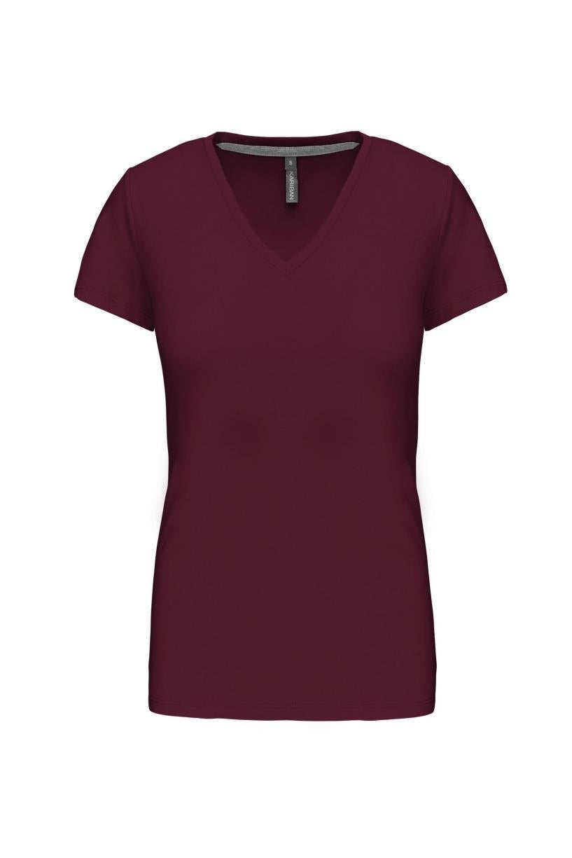 Dames T-shirt V-hals Korte Mouwen