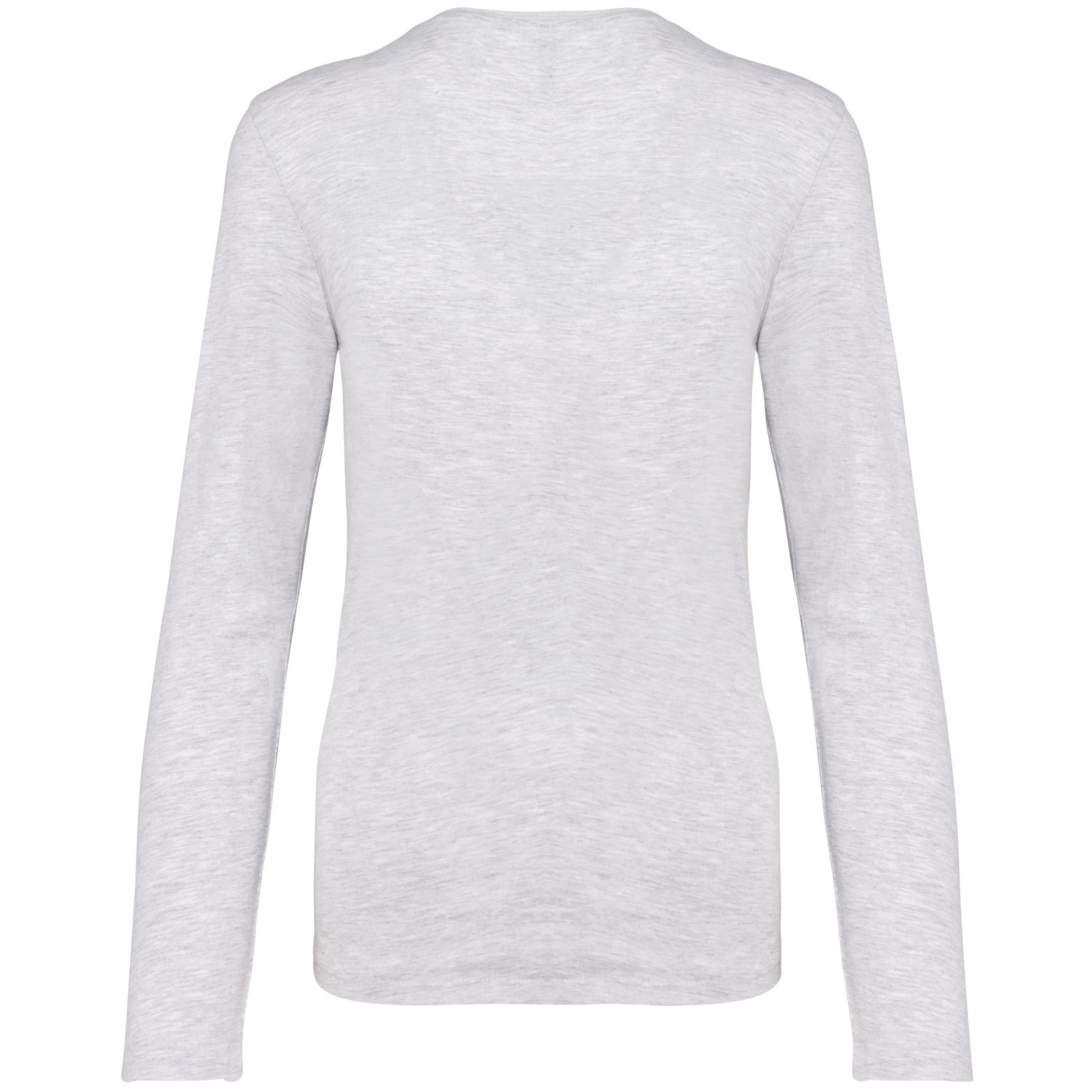 Dames t-shirt V-hals lange mouwen