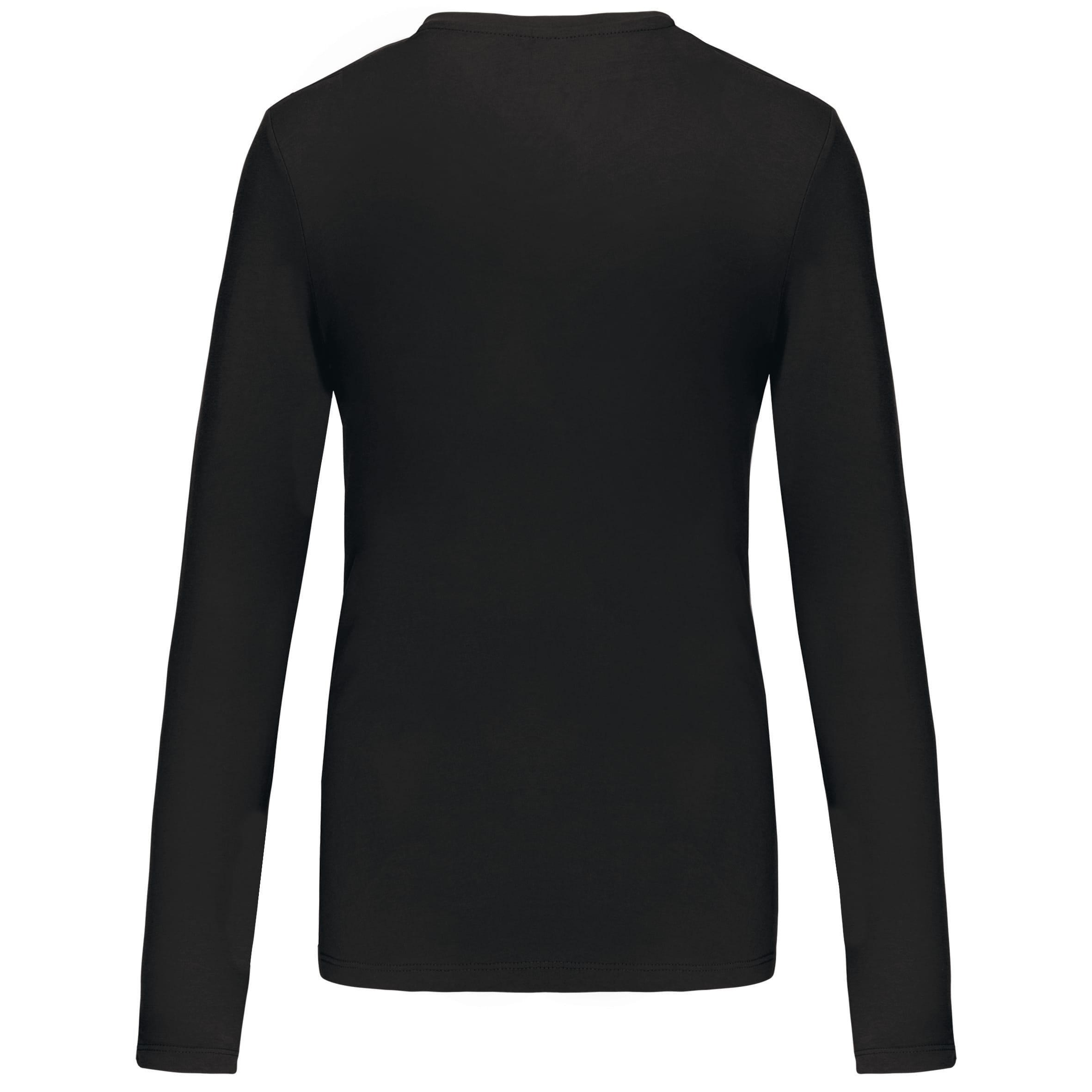 Dames t-shirt V-hals lange mouwen