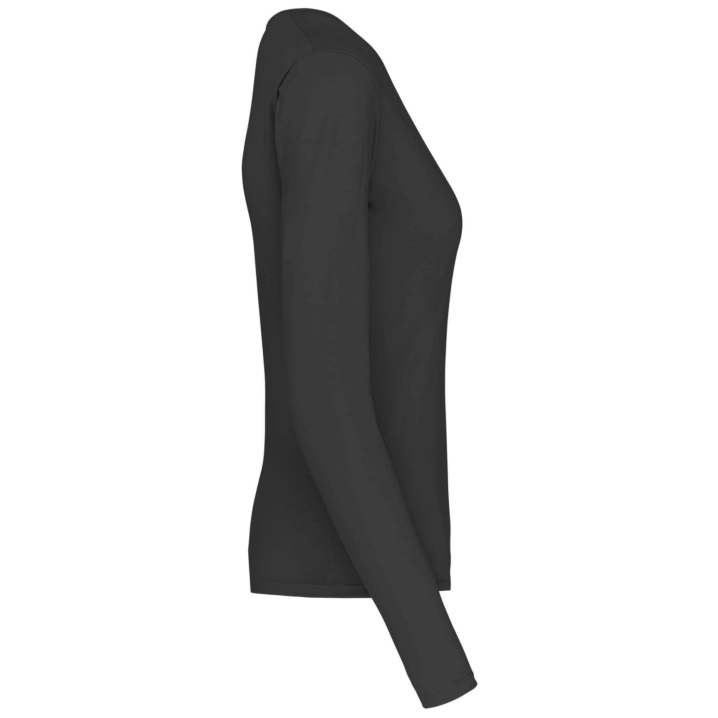 Dames t-shirt V-hals lange mouwen