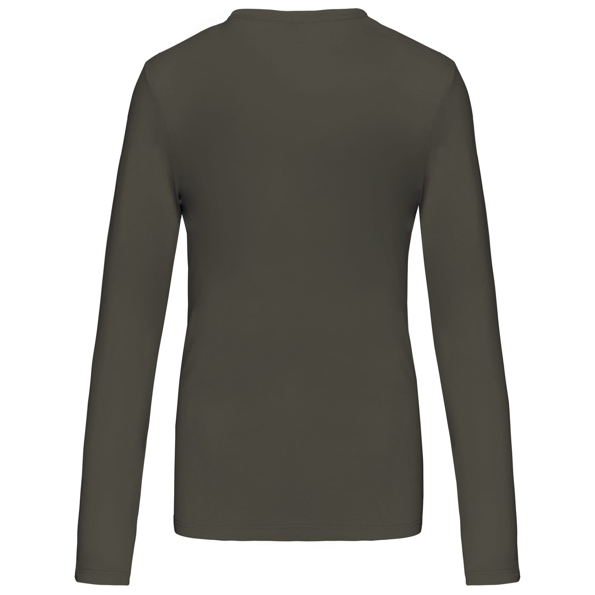 Dames t-shirt V-hals lange mouwen