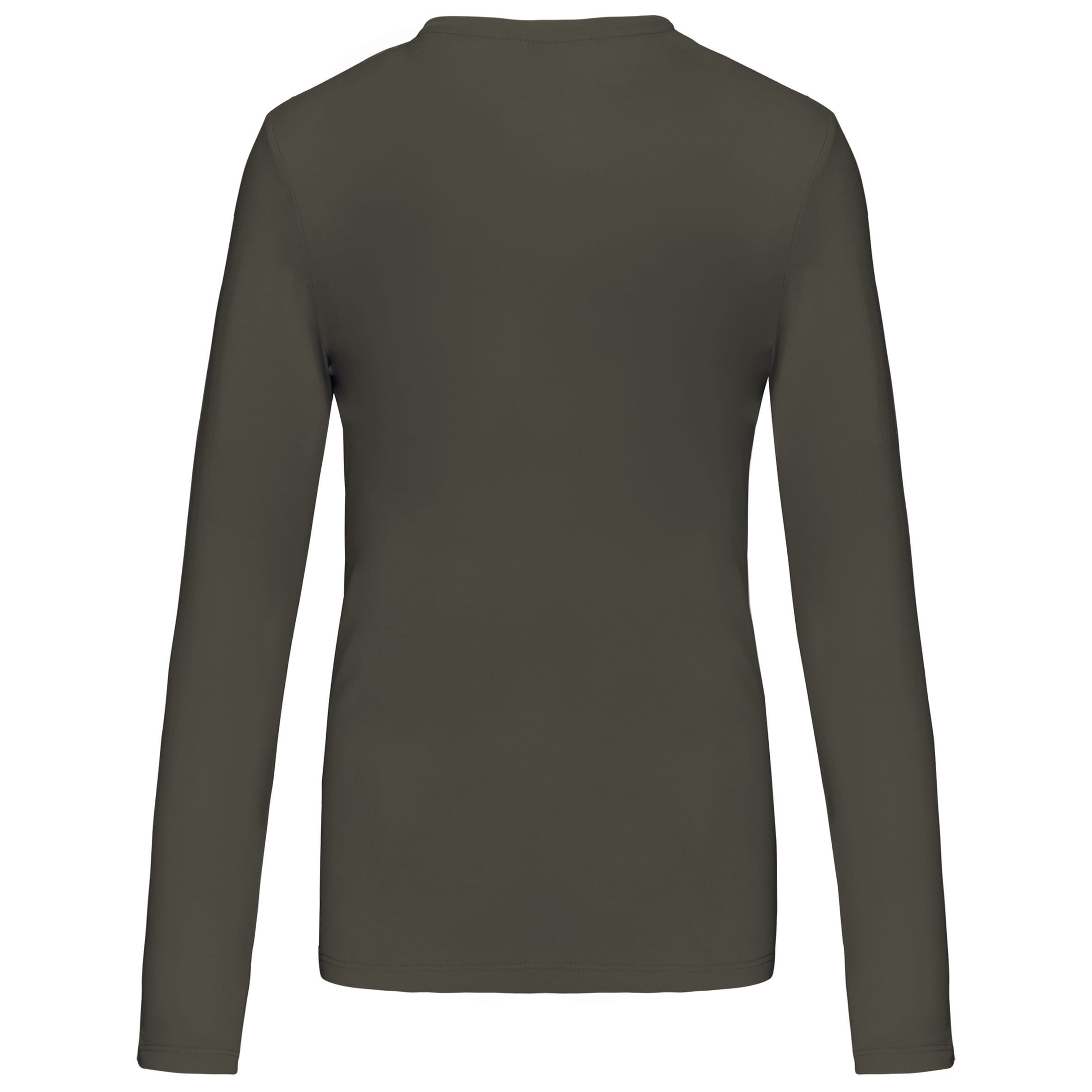Dames t-shirt V-hals lange mouwen