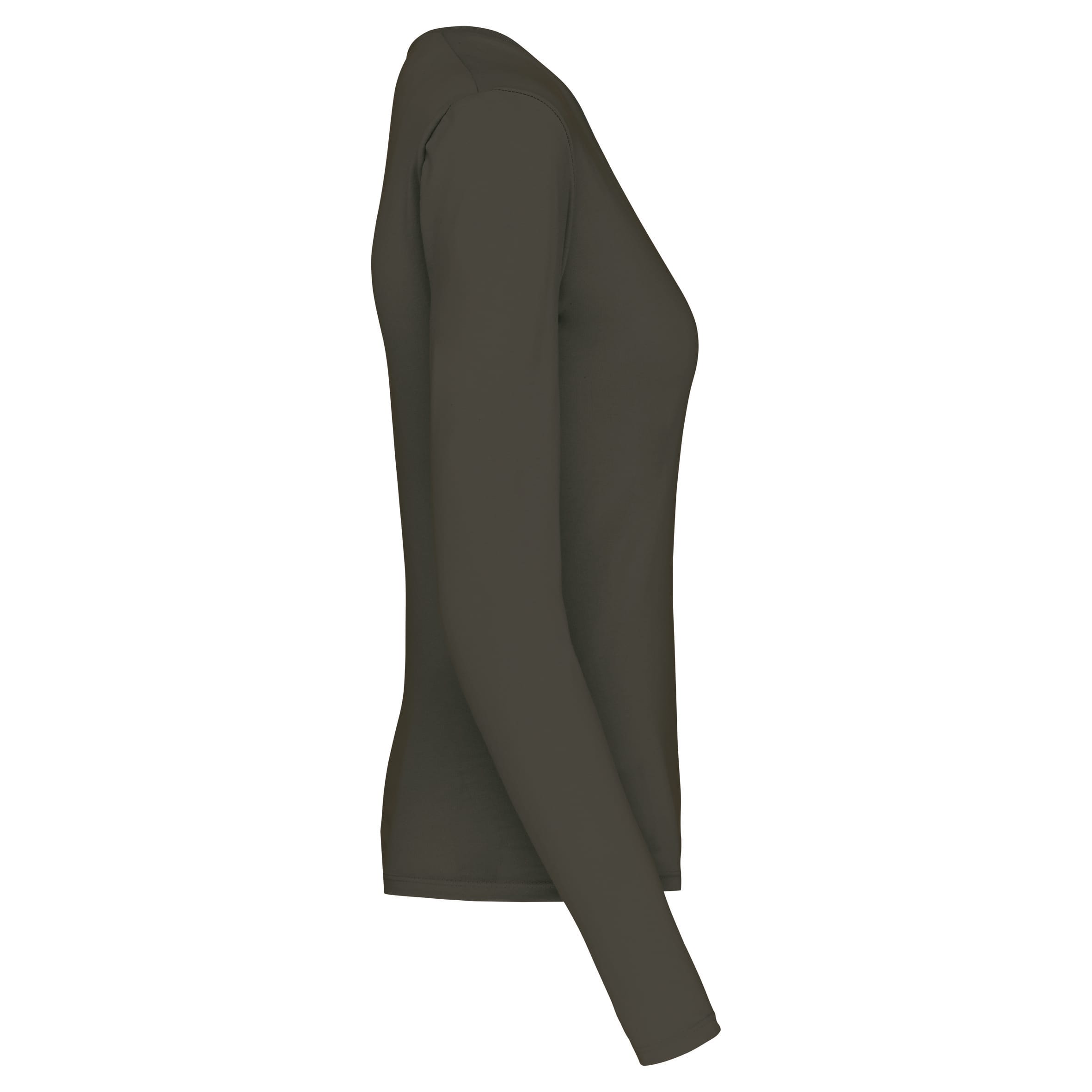 Dames t-shirt V-hals lange mouwen