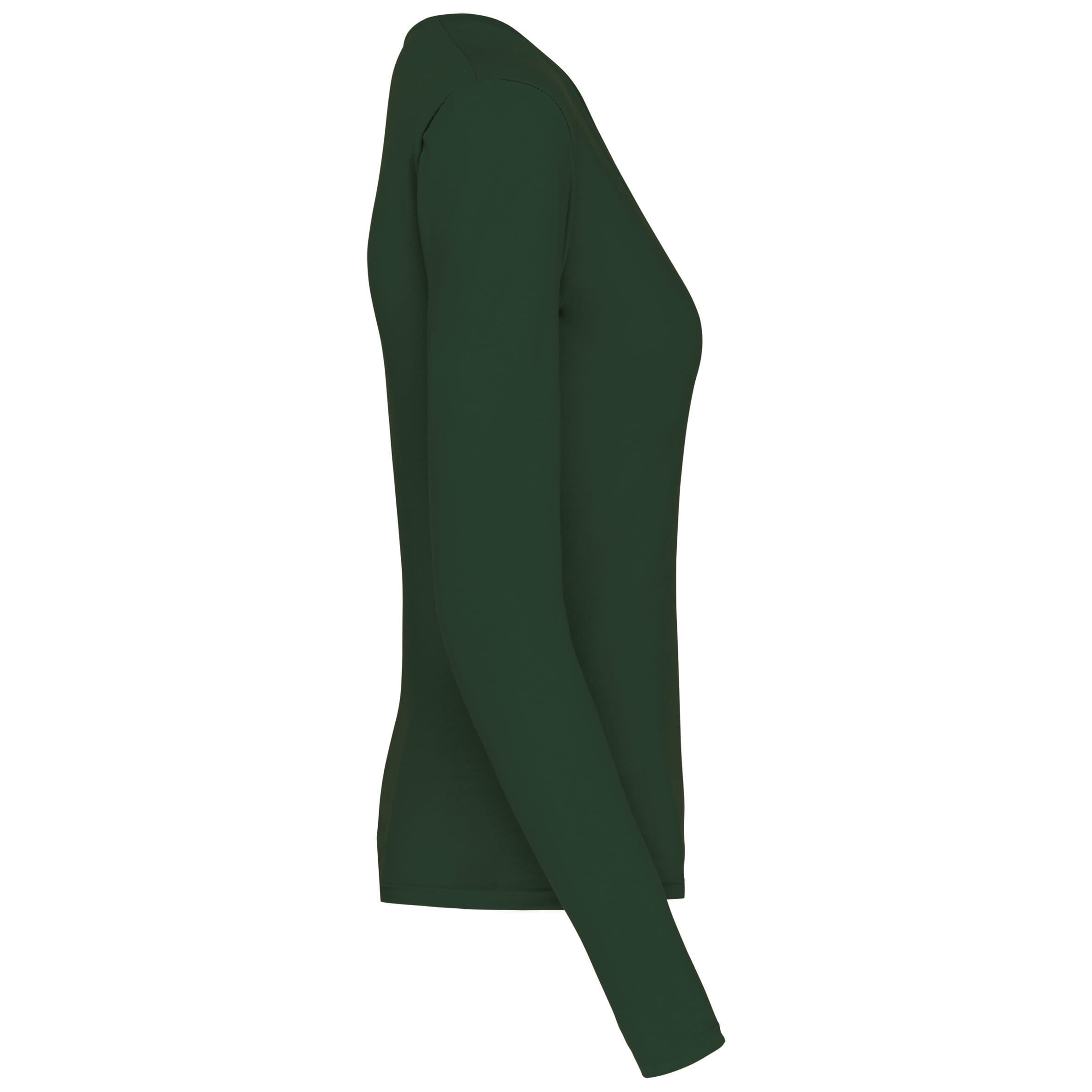 Dames t-shirt V-hals lange mouwen