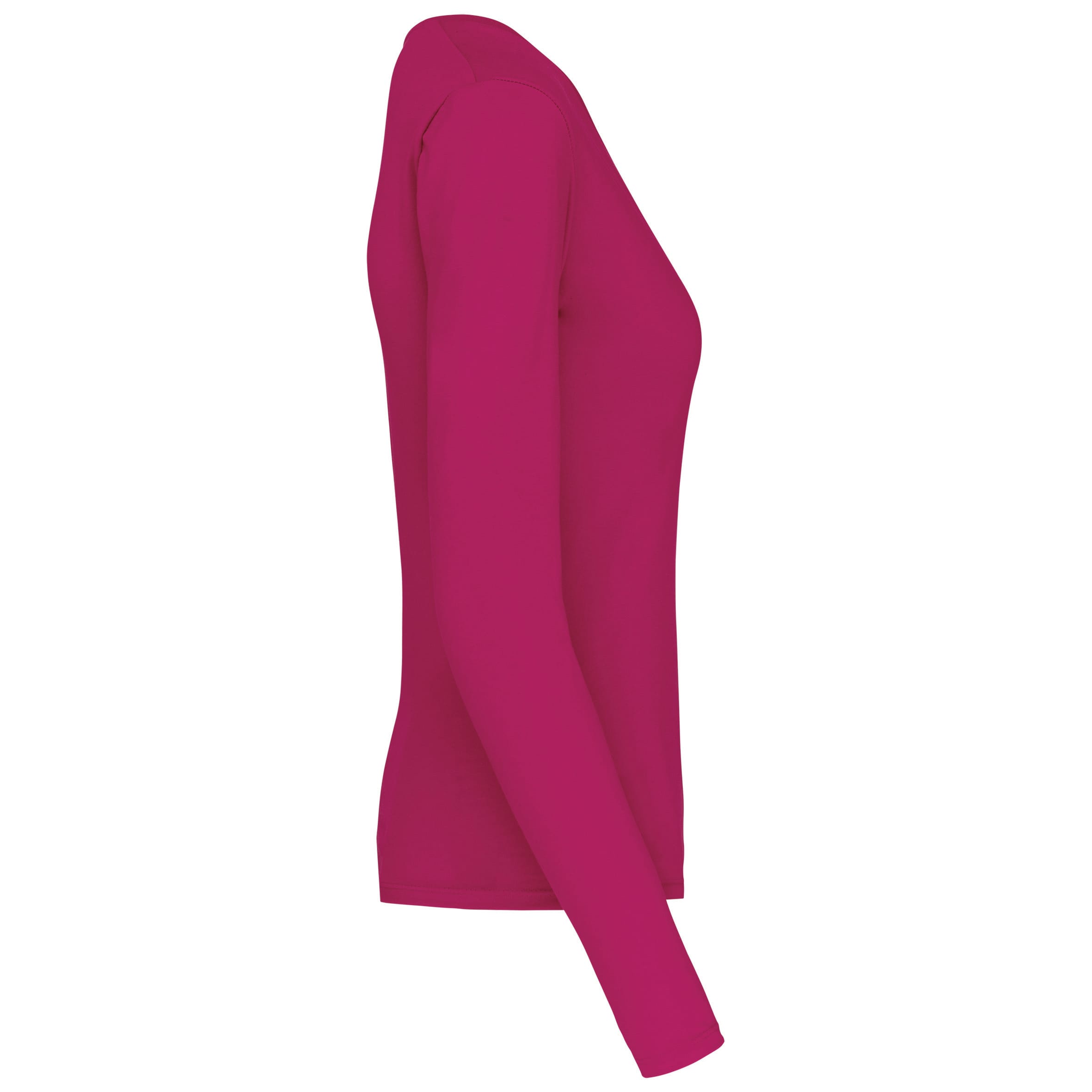 Dames t-shirt V-hals lange mouwen