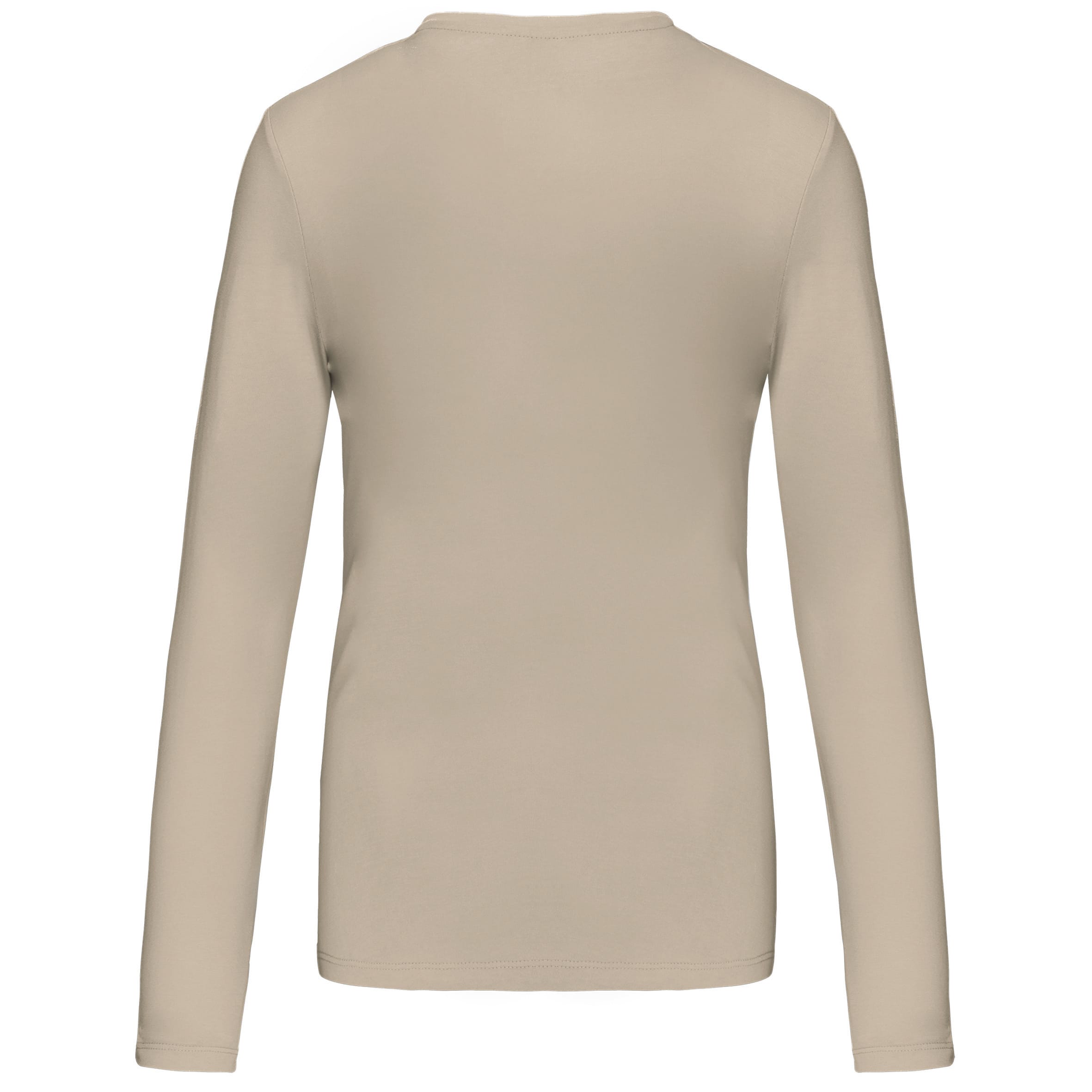 Dames t-shirt V-hals lange mouwen
