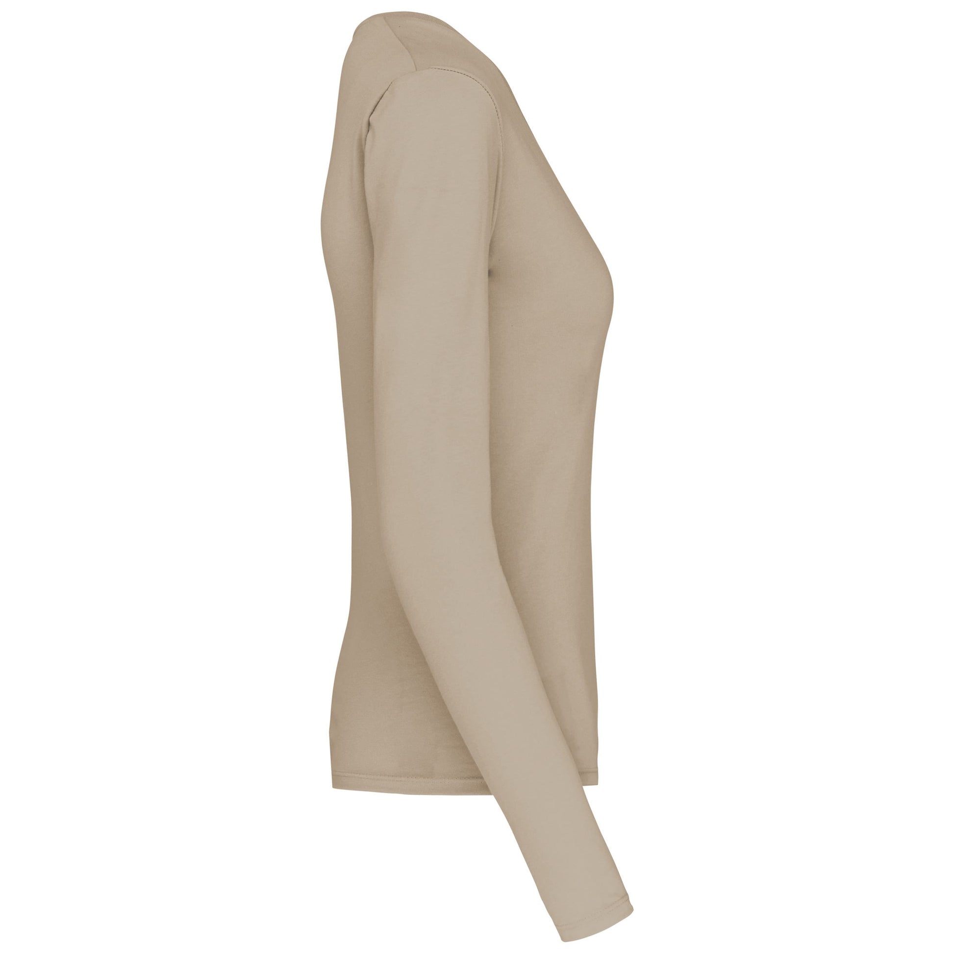 Dames t-shirt V-hals lange mouwen