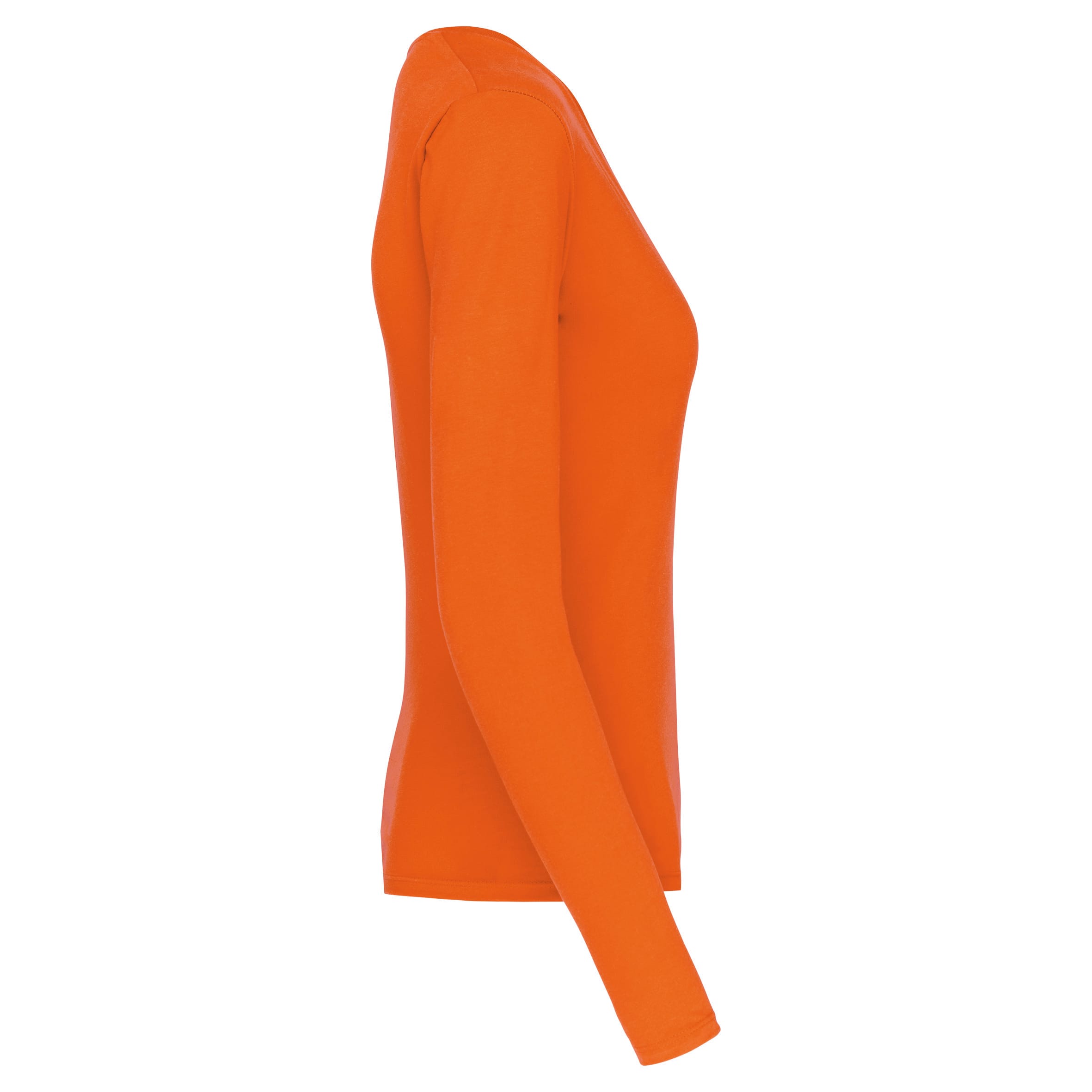 Dames t-shirt V-hals lange mouwen