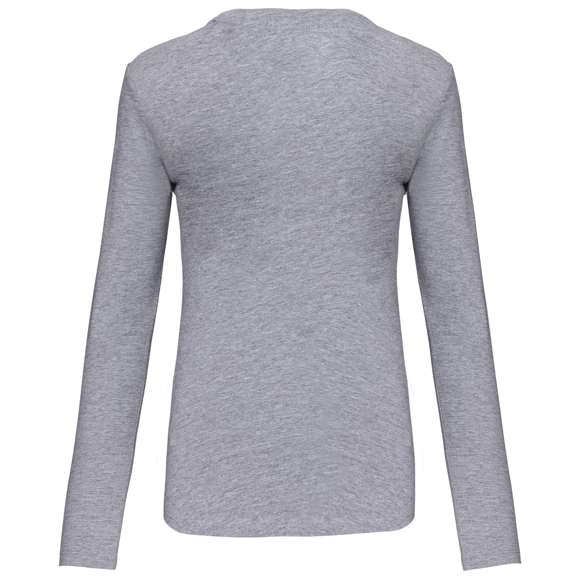 Dames t-shirt V-hals lange mouwen