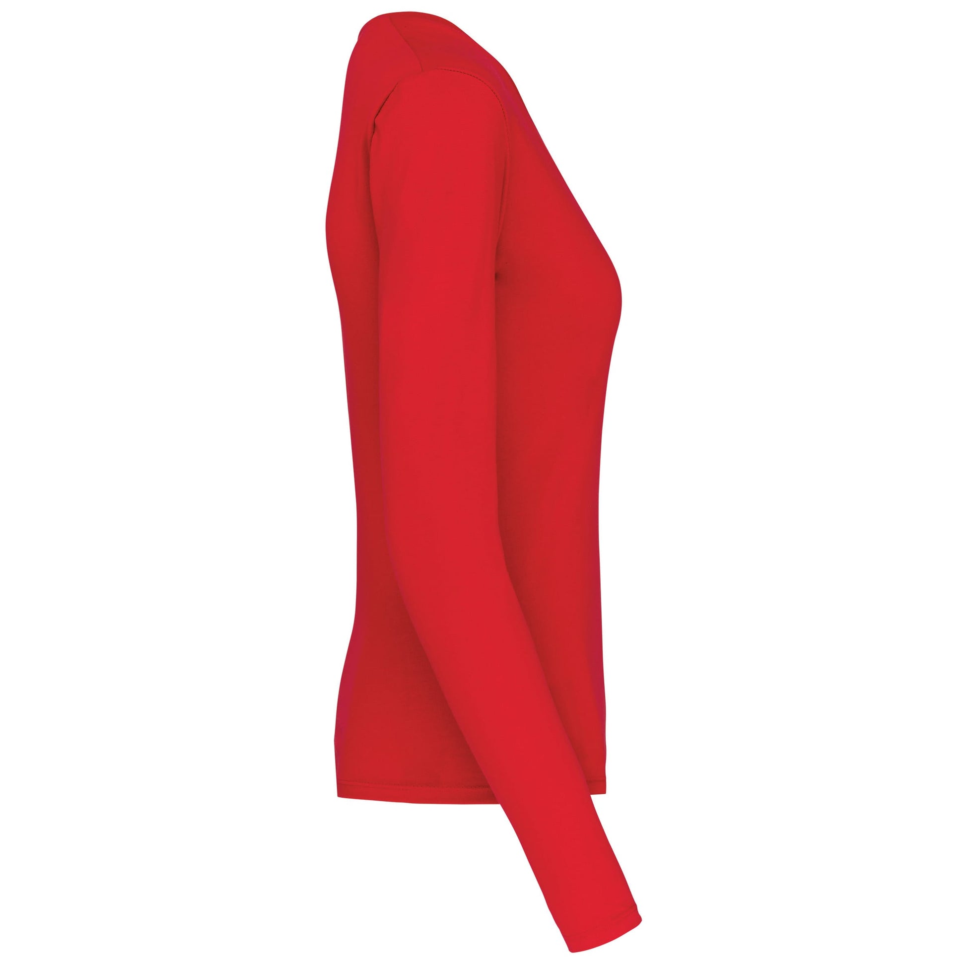 Dames t-shirt V-hals lange mouwen