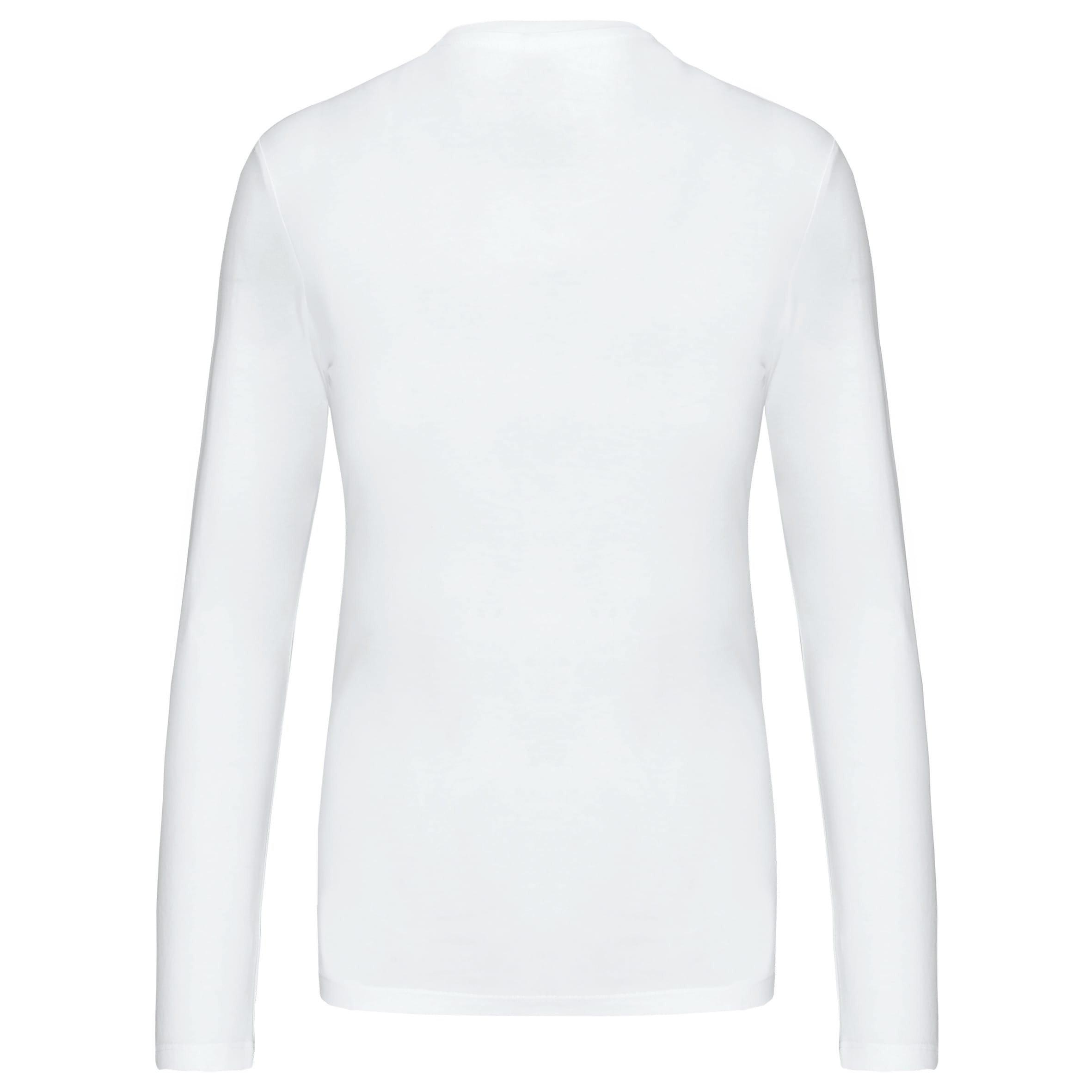 Dames t-shirt V-hals lange mouwen