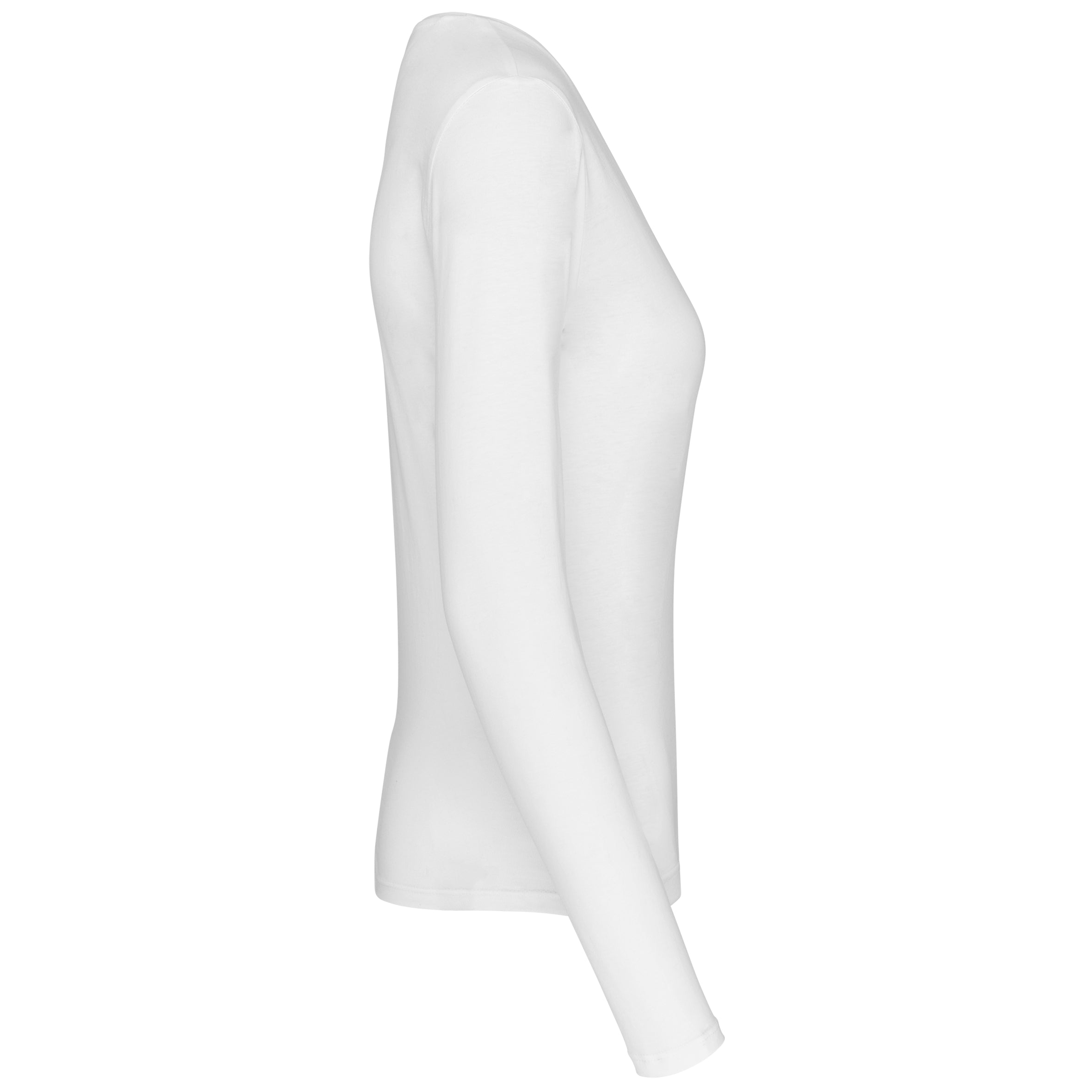 Dames t-shirt V-hals lange mouwen