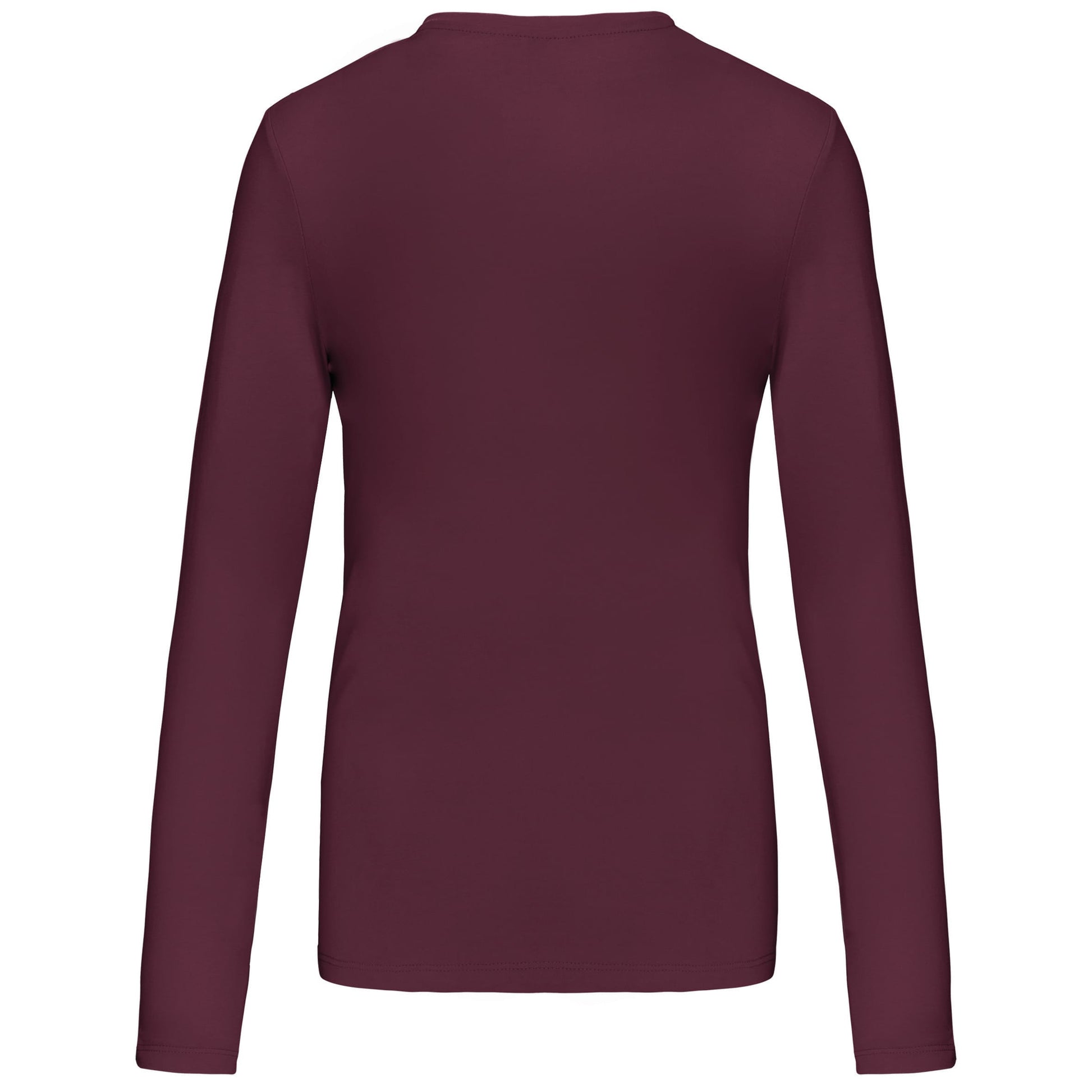 Dames t-shirt V-hals lange mouwen
