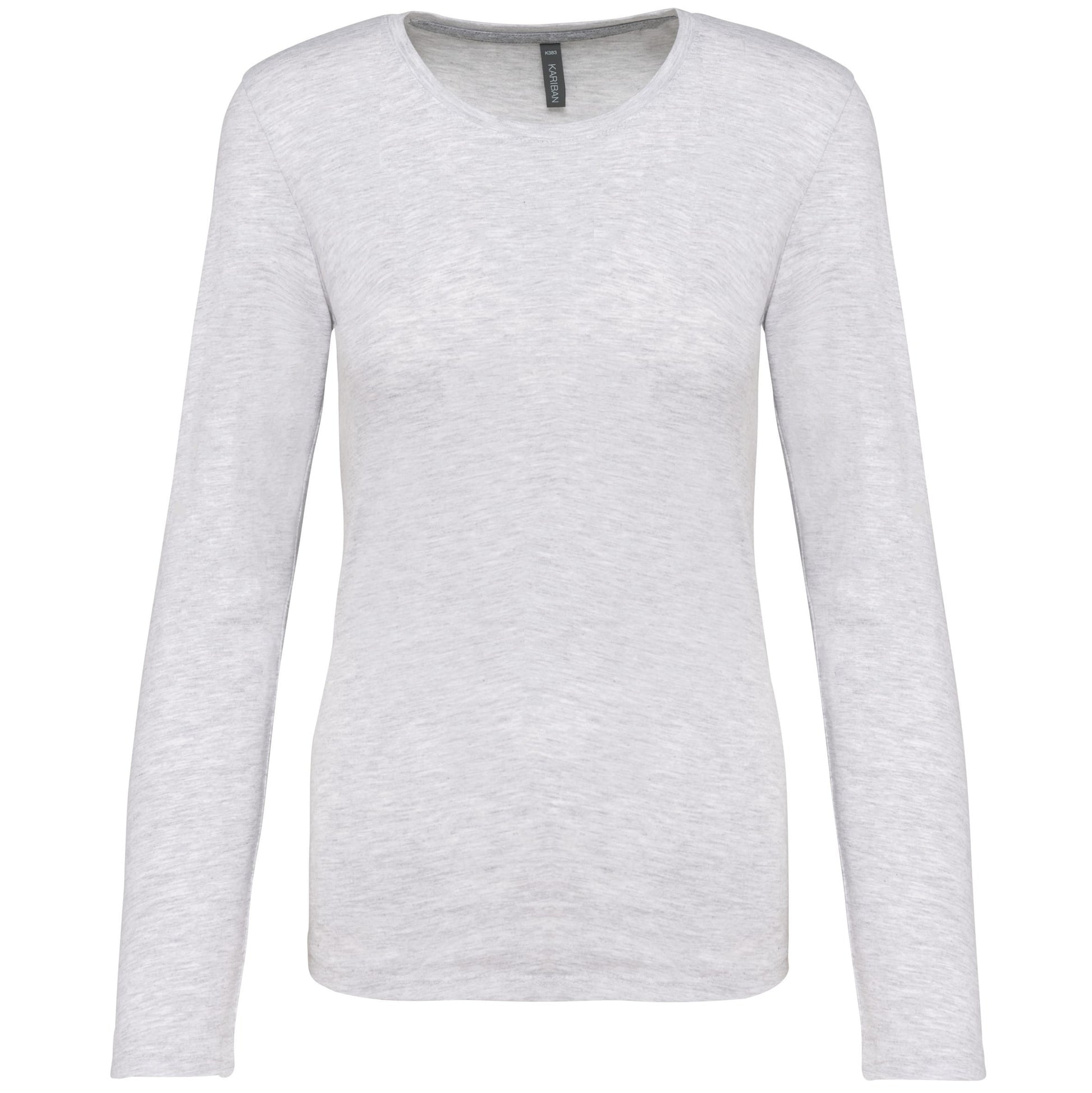 Dames T-shirt ronde hals lange mouwen