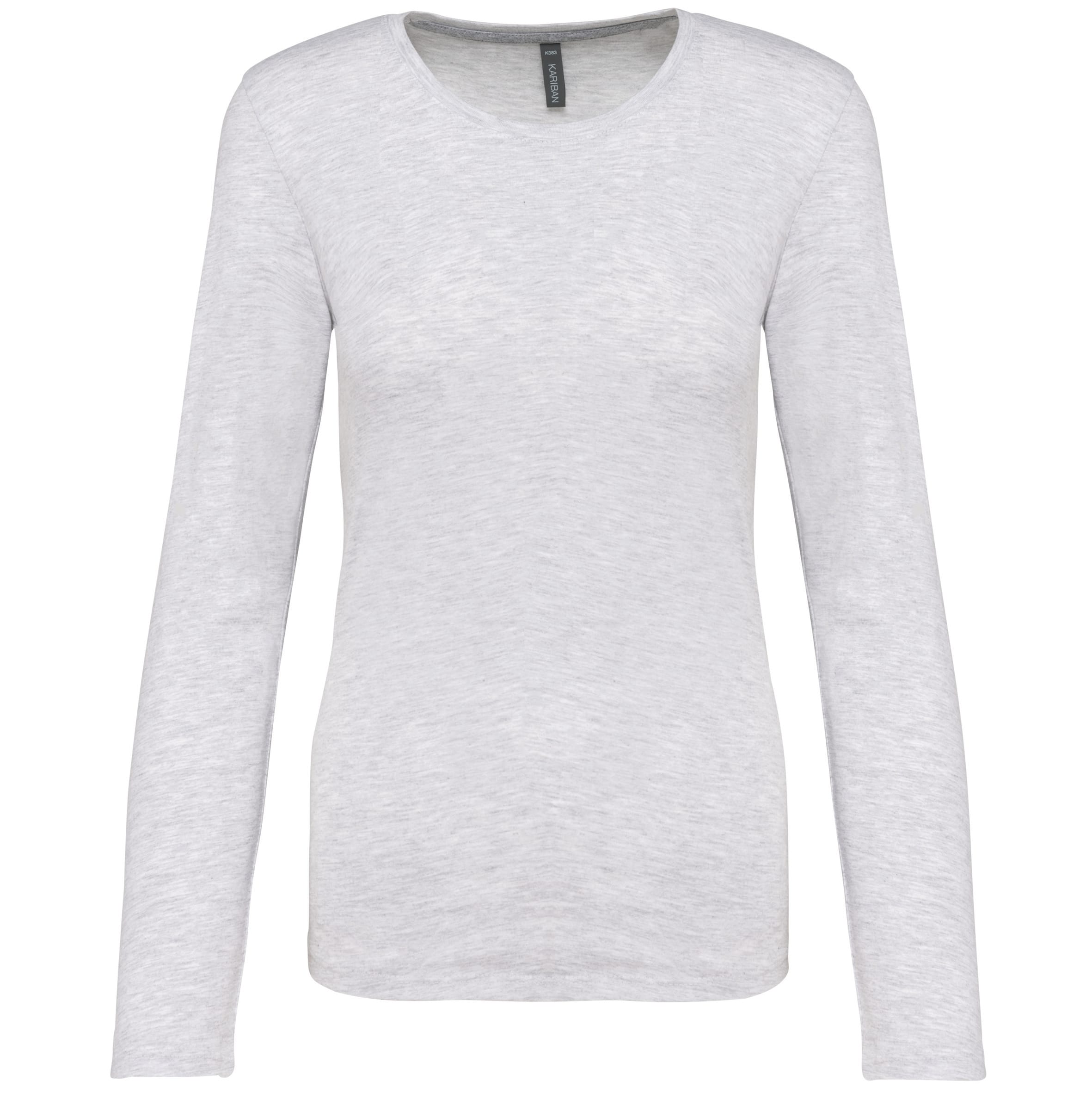 Dames T-shirt ronde hals lange mouwen