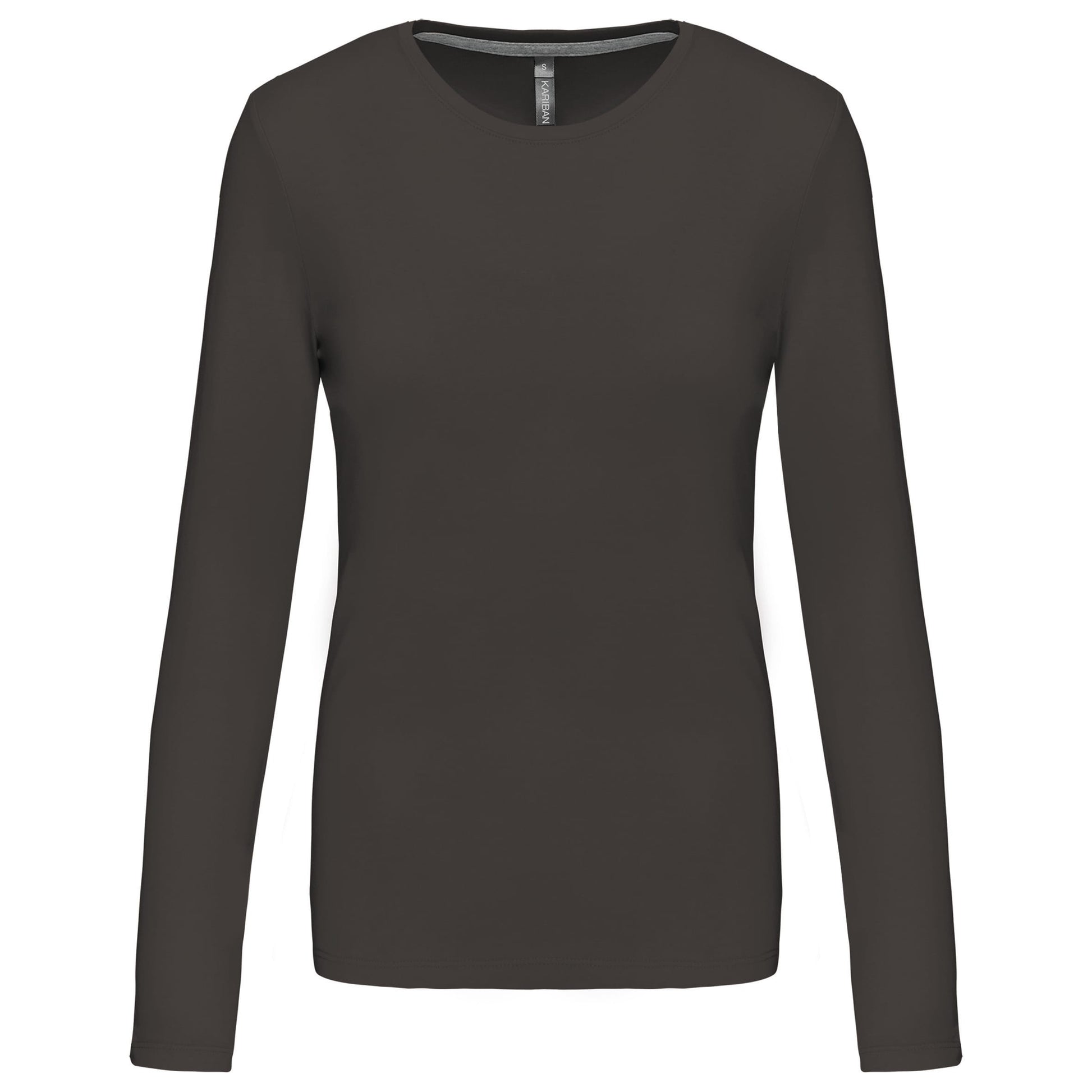 Dames T-shirt ronde hals lange mouwen