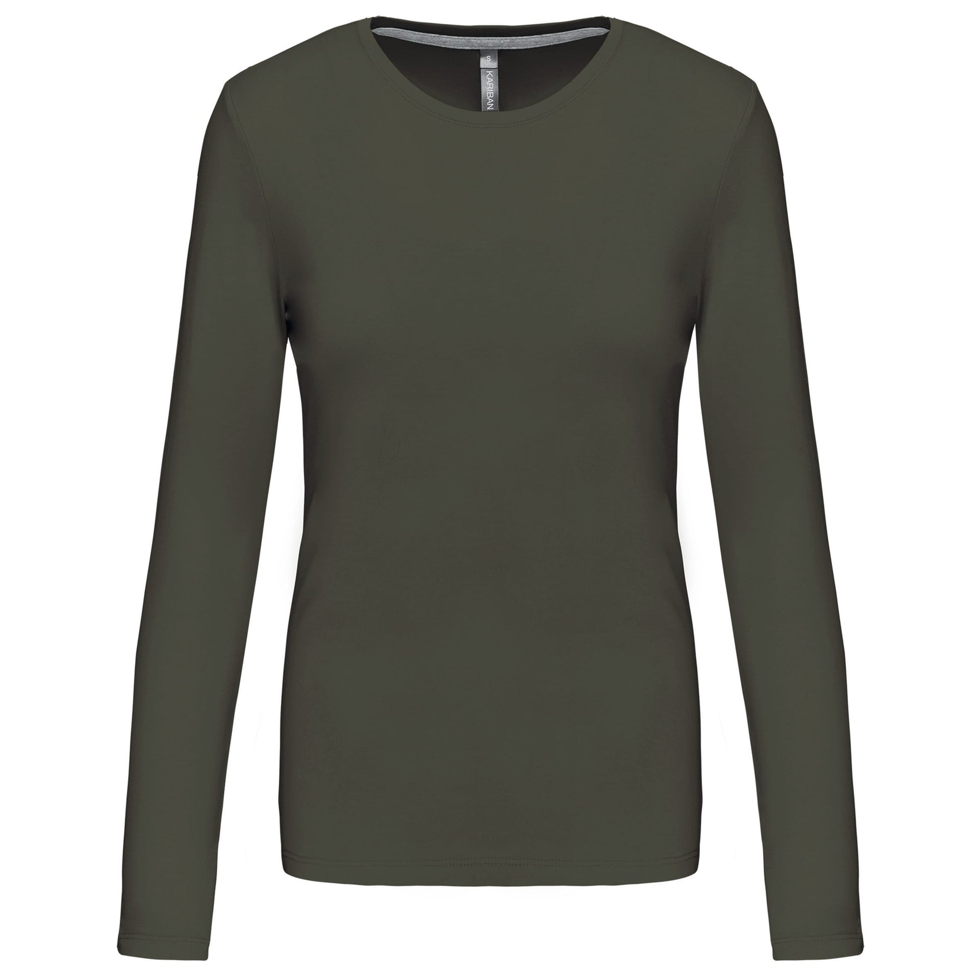 Dames T-shirt ronde hals lange mouwen