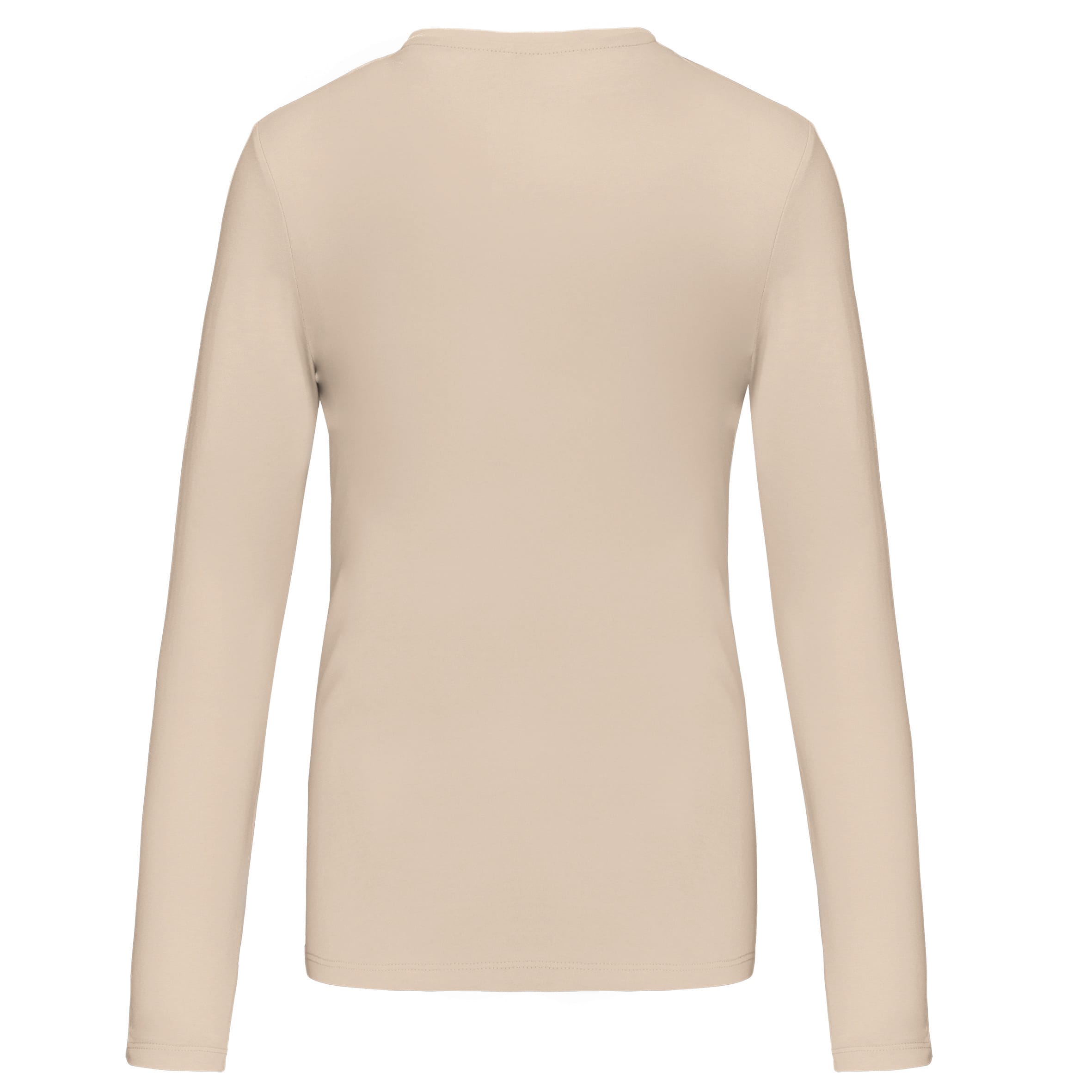Dames T-shirt ronde hals lange mouwen