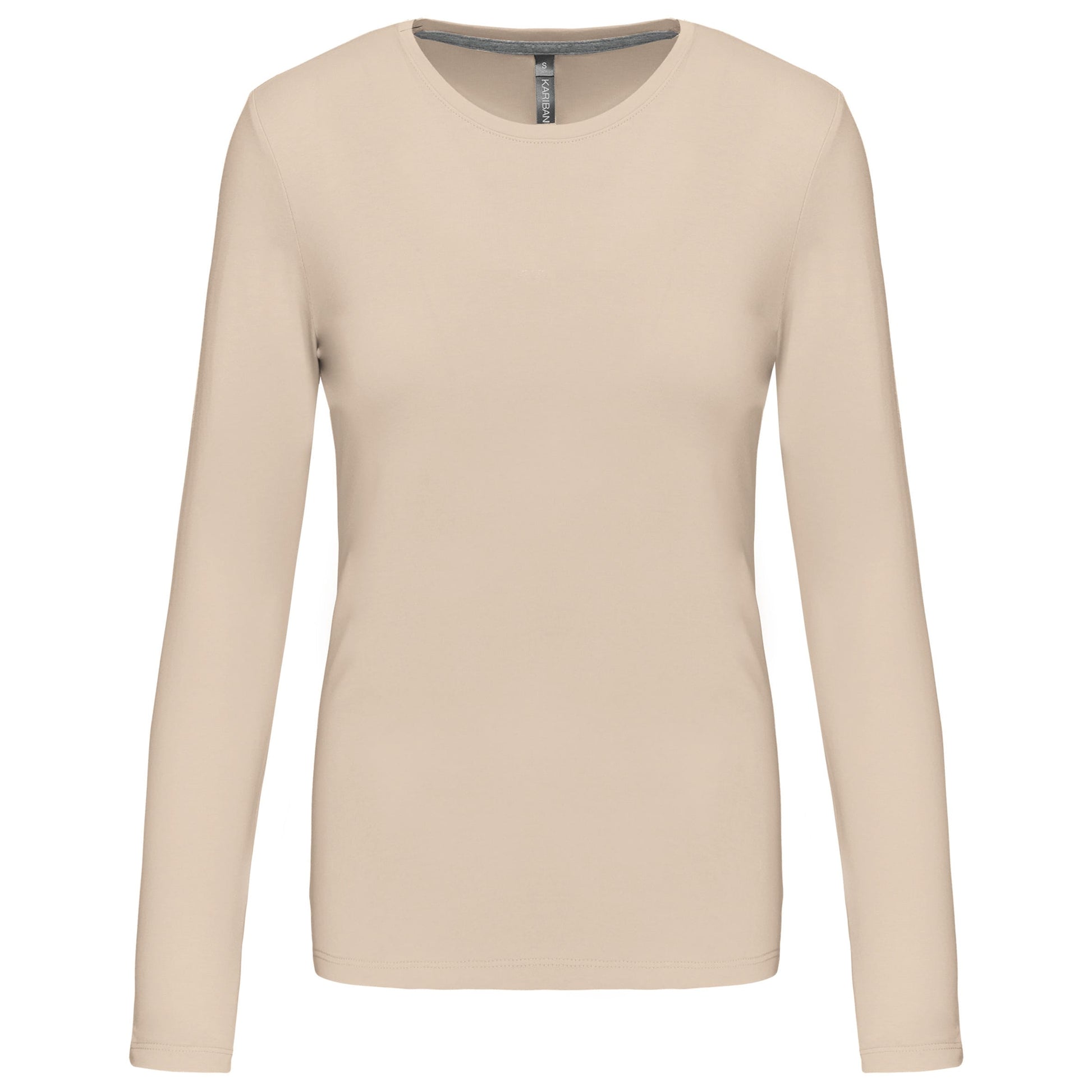 Dames T-shirt ronde hals lange mouwen