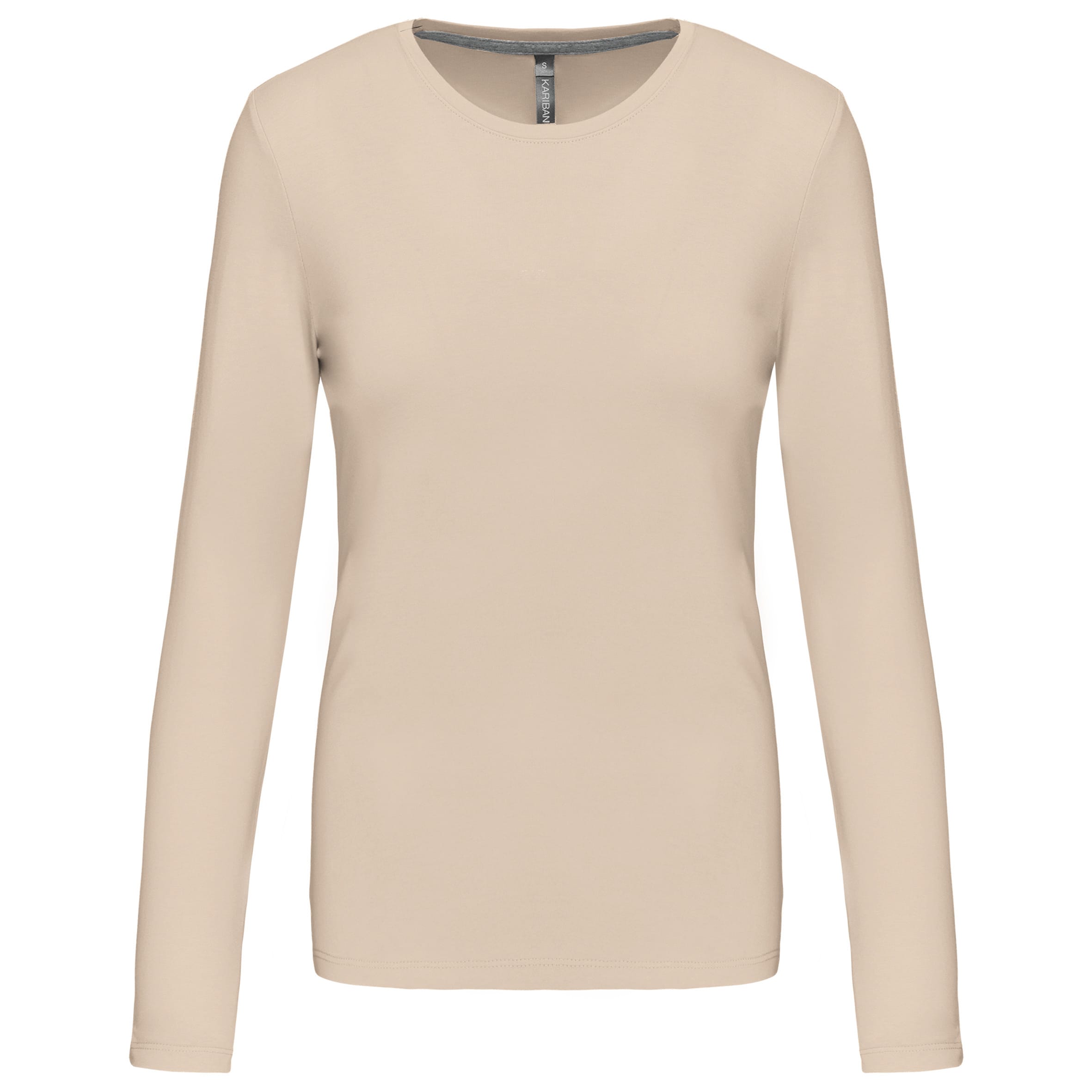 Dames T-shirt ronde hals lange mouwen