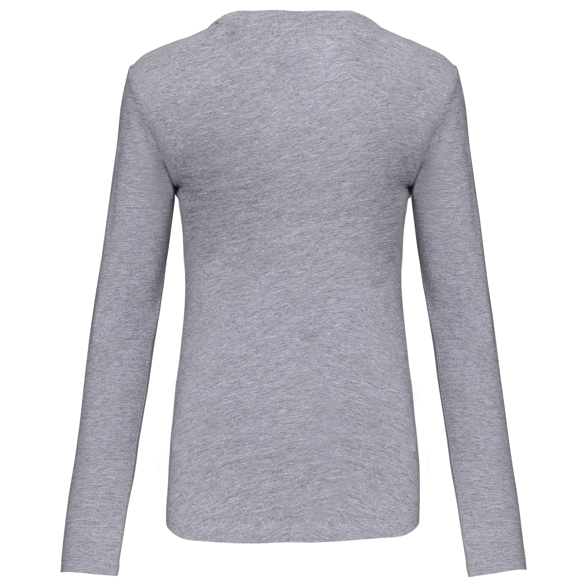 Dames T-shirt ronde hals lange mouwen