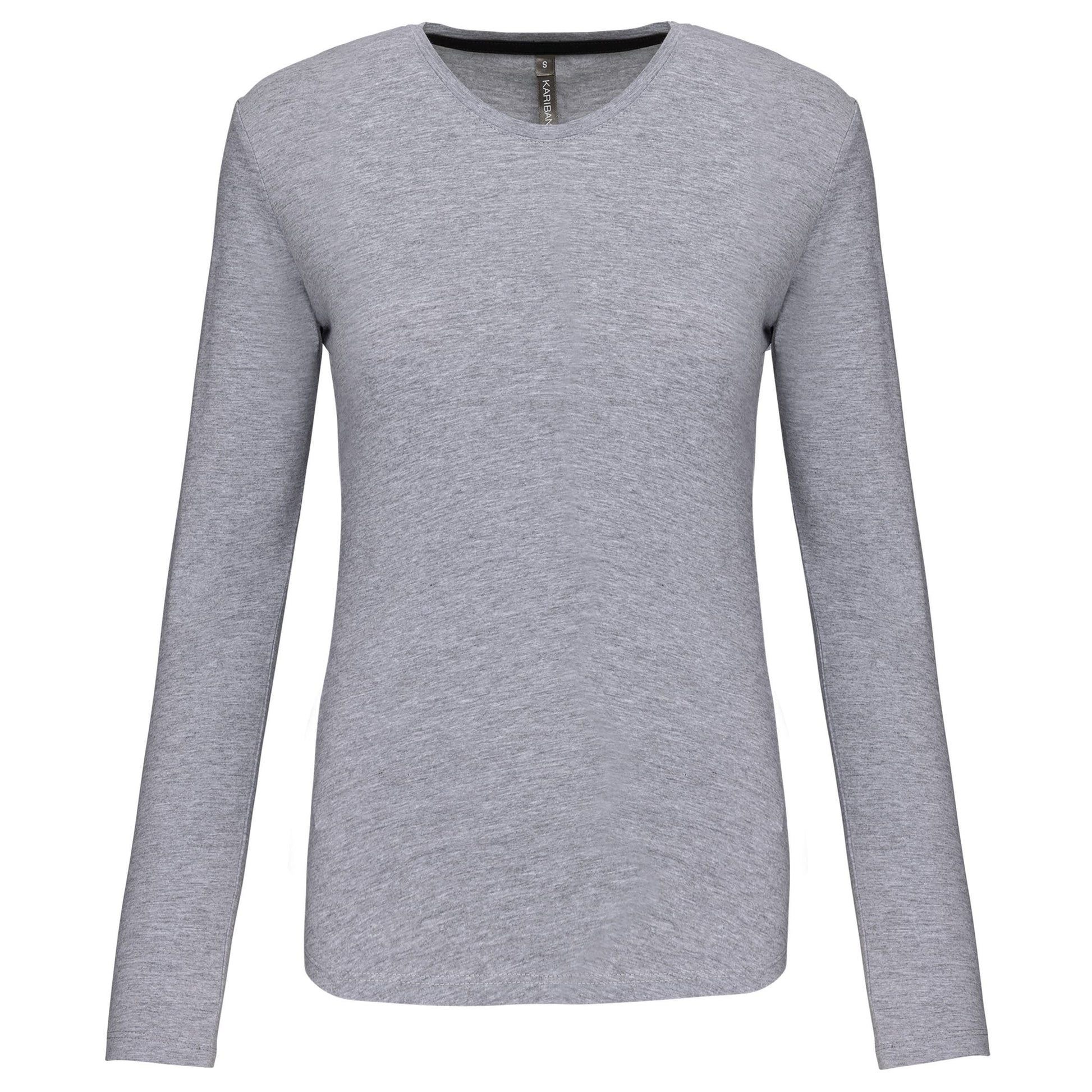 Dames T-shirt ronde hals lange mouwen