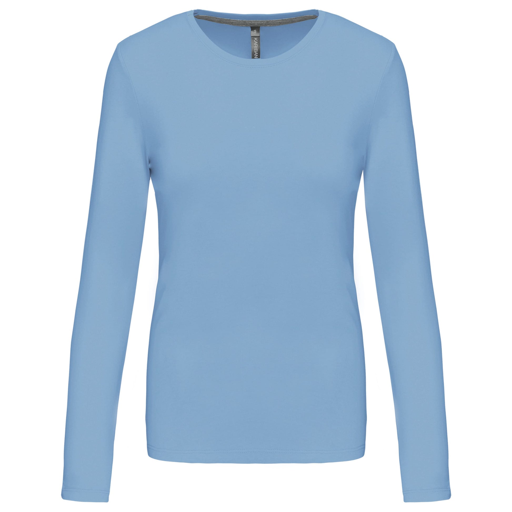 Dames T-shirt ronde hals lange mouwen