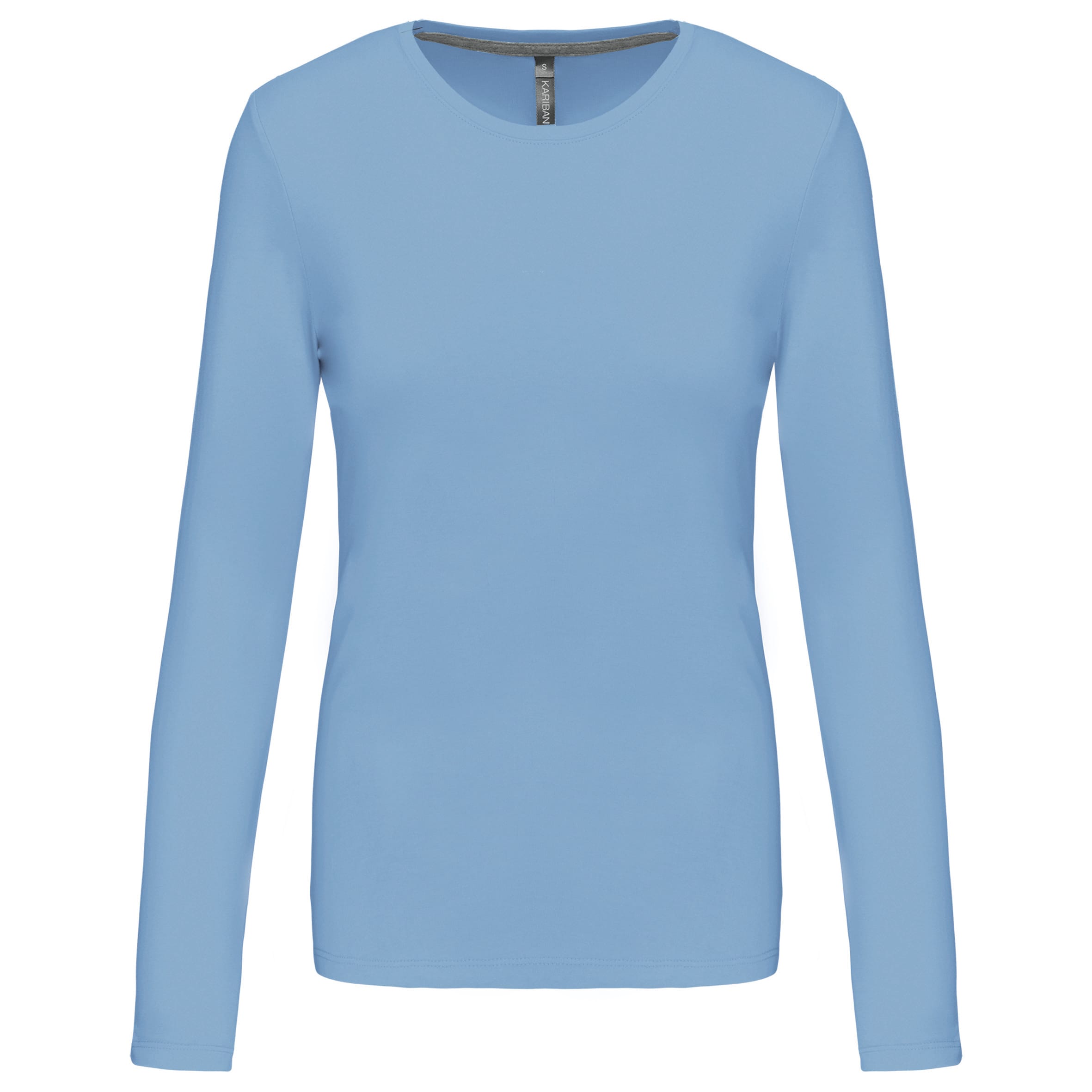 Dames T-shirt ronde hals lange mouwen