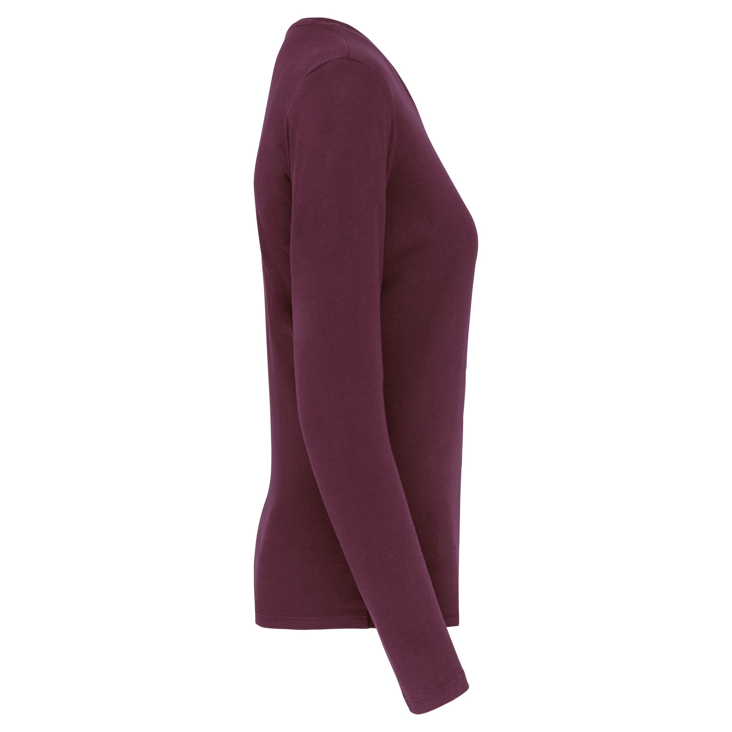 Dames T-shirt ronde hals lange mouwen