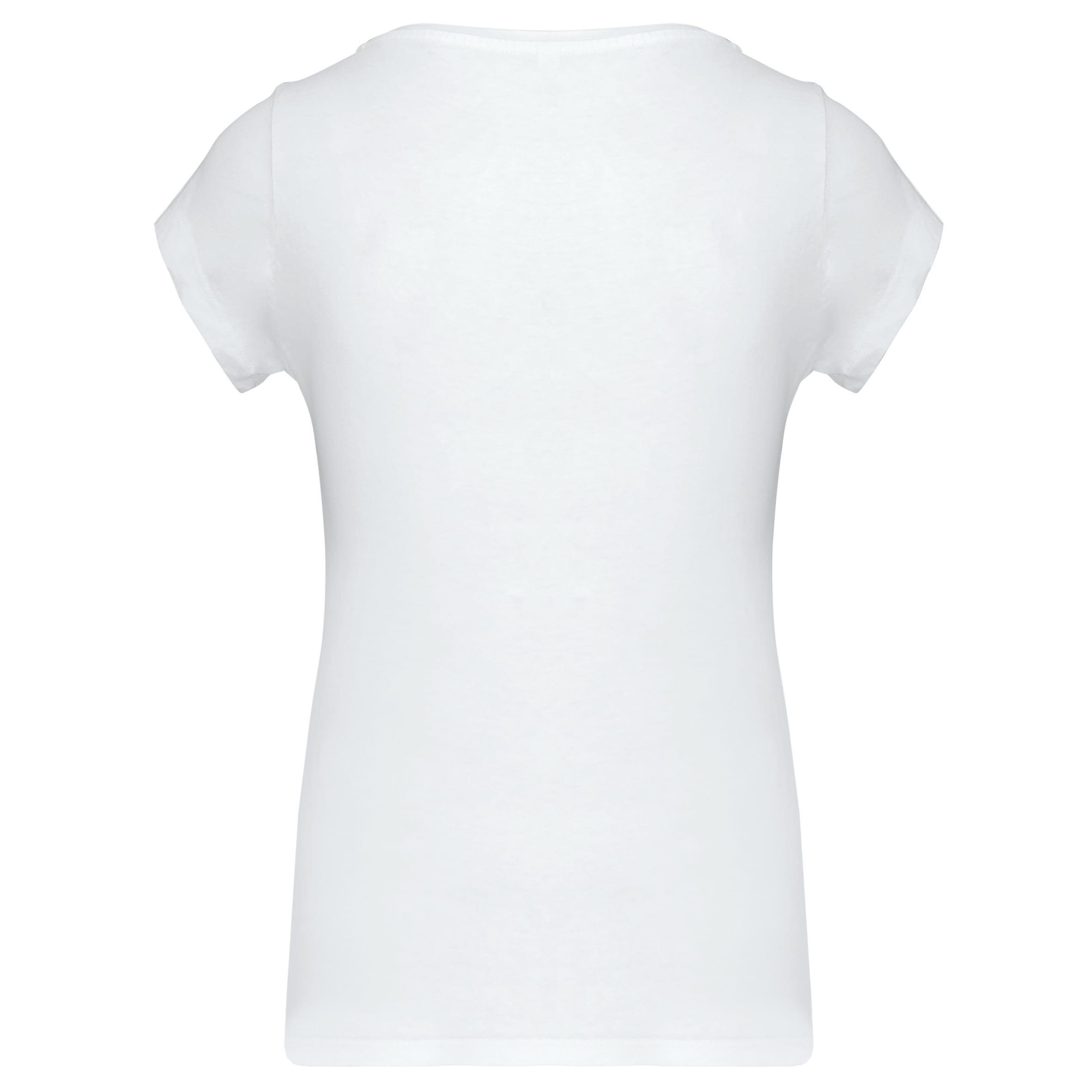 Dames-t-shirt korte mouwen met boothals