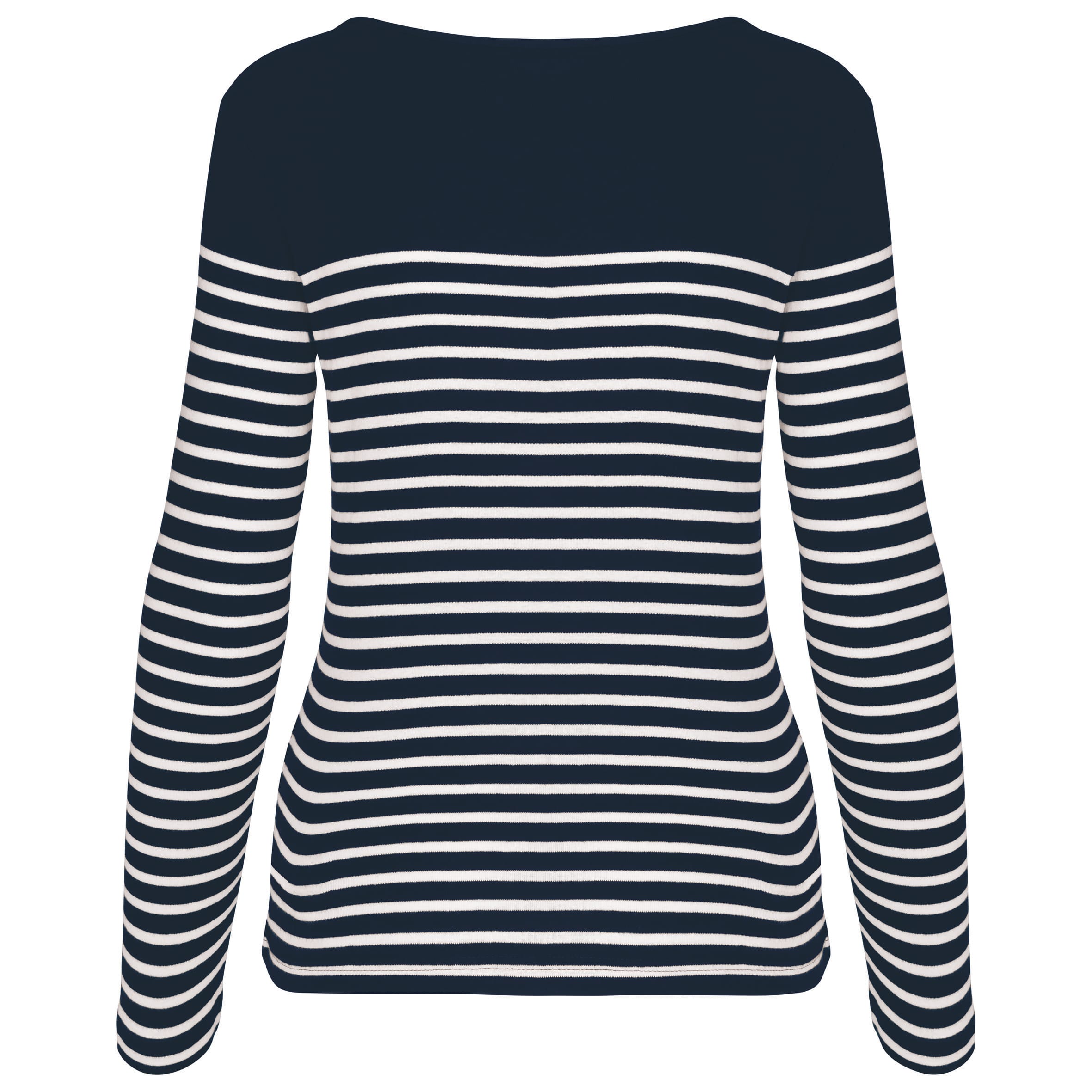 Gestreept dames-t-shirt lange mouwen