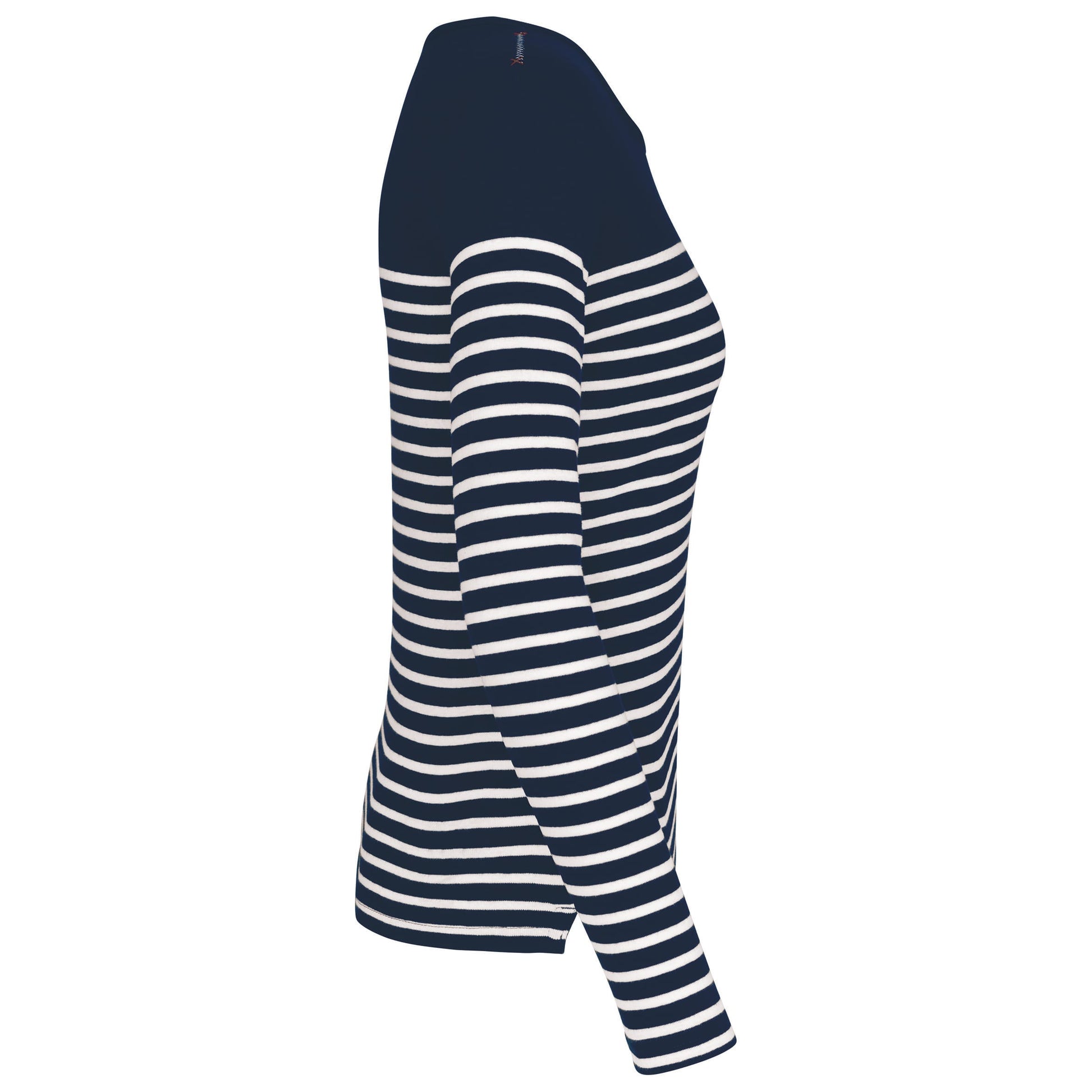 Gestreept dames-t-shirt lange mouwen