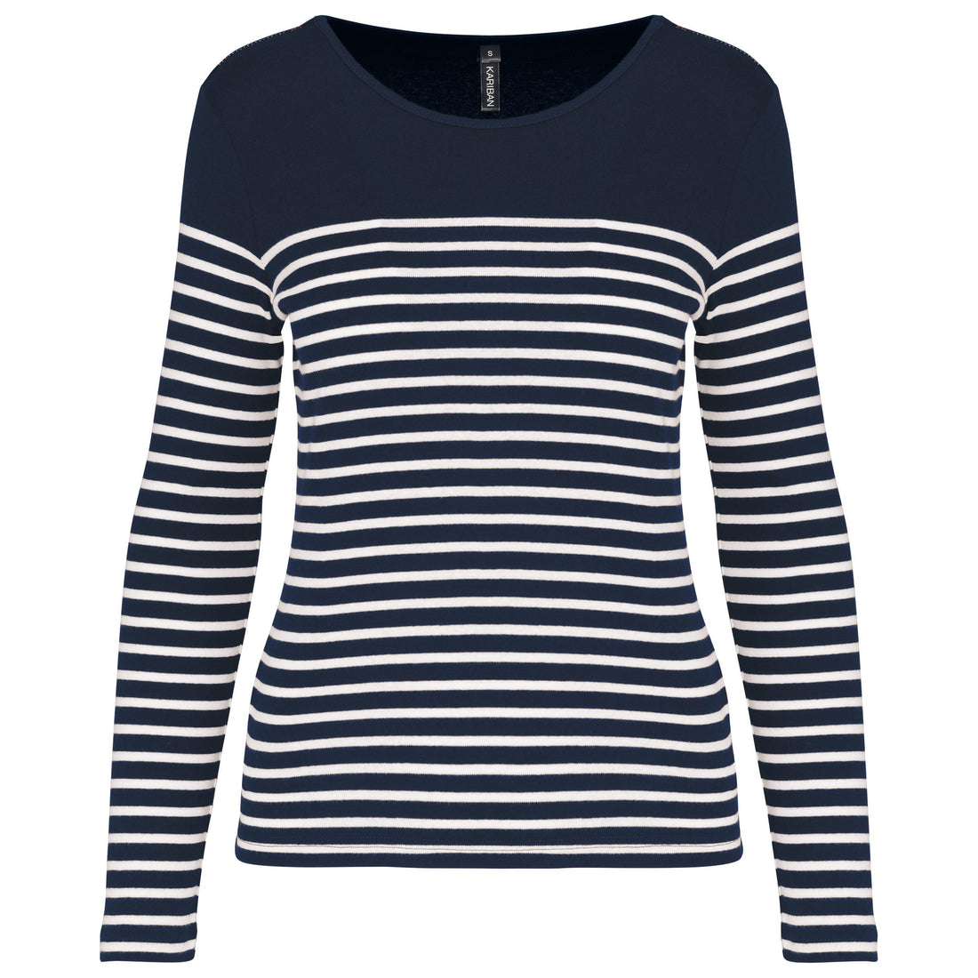 Gestreept dames-t-shirt lange mouwen