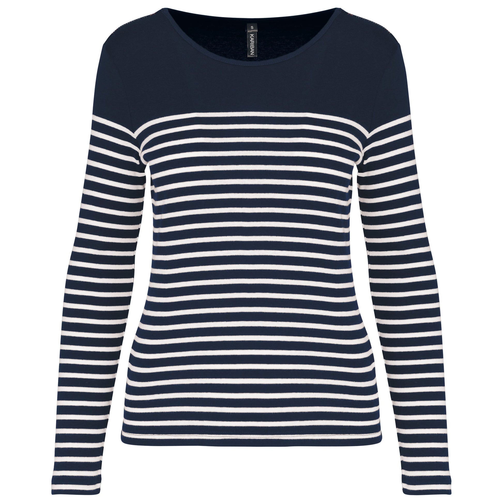 Gestreept dames-t-shirt lange mouwen