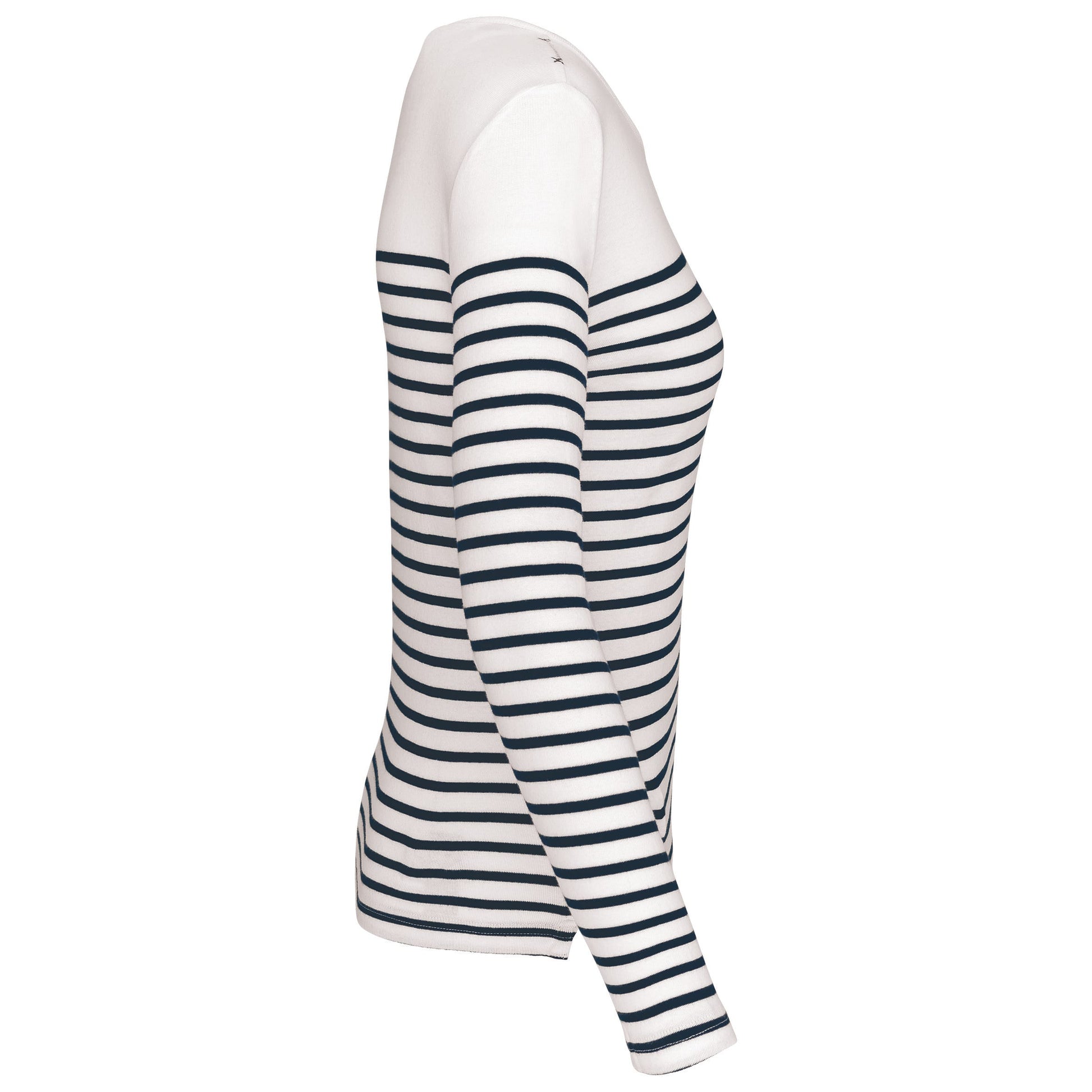 Gestreept dames-t-shirt lange mouwen